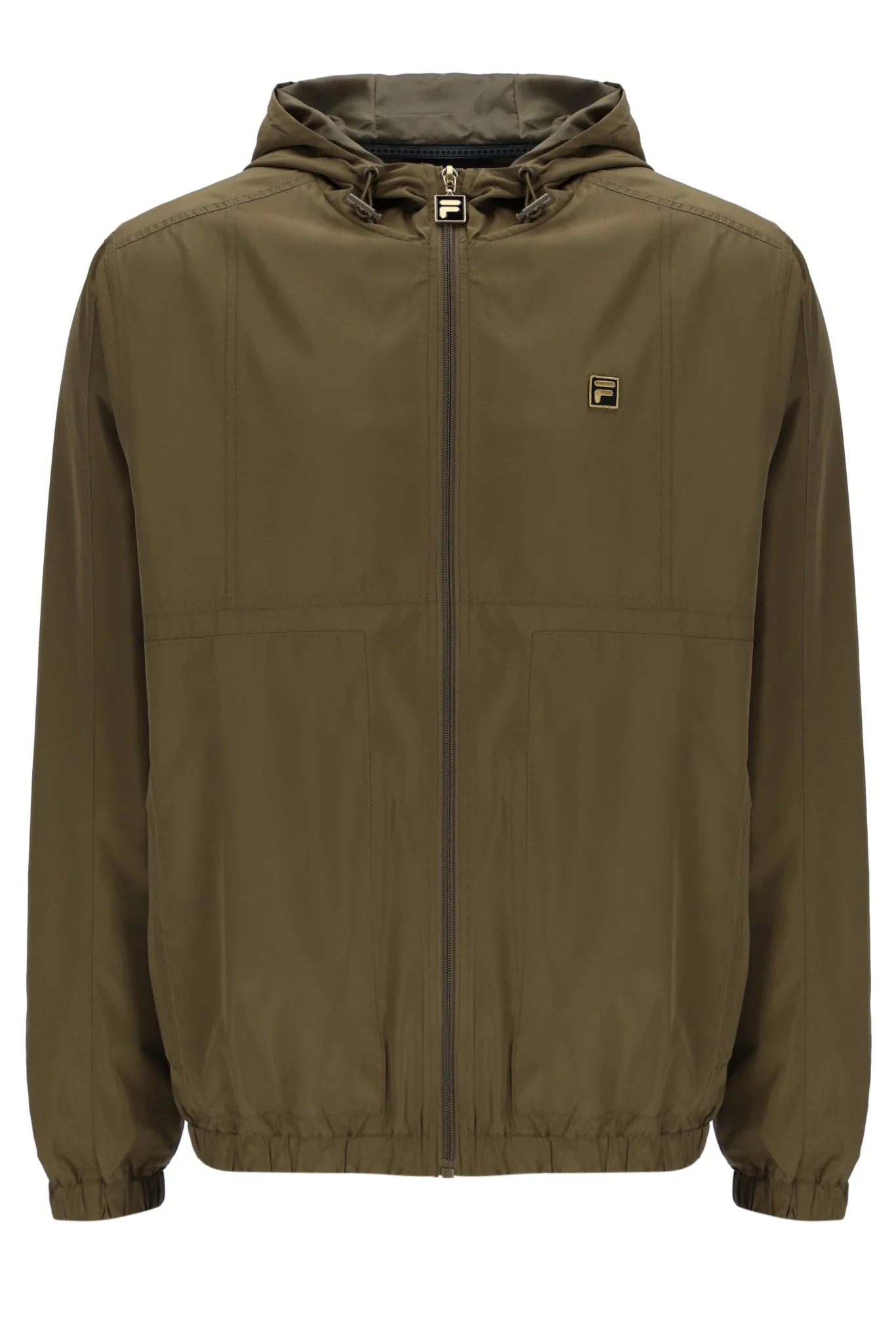 Fila Gold Ian Full Zip Jacket With Seam Detailing in Dark Olive. - Image 2