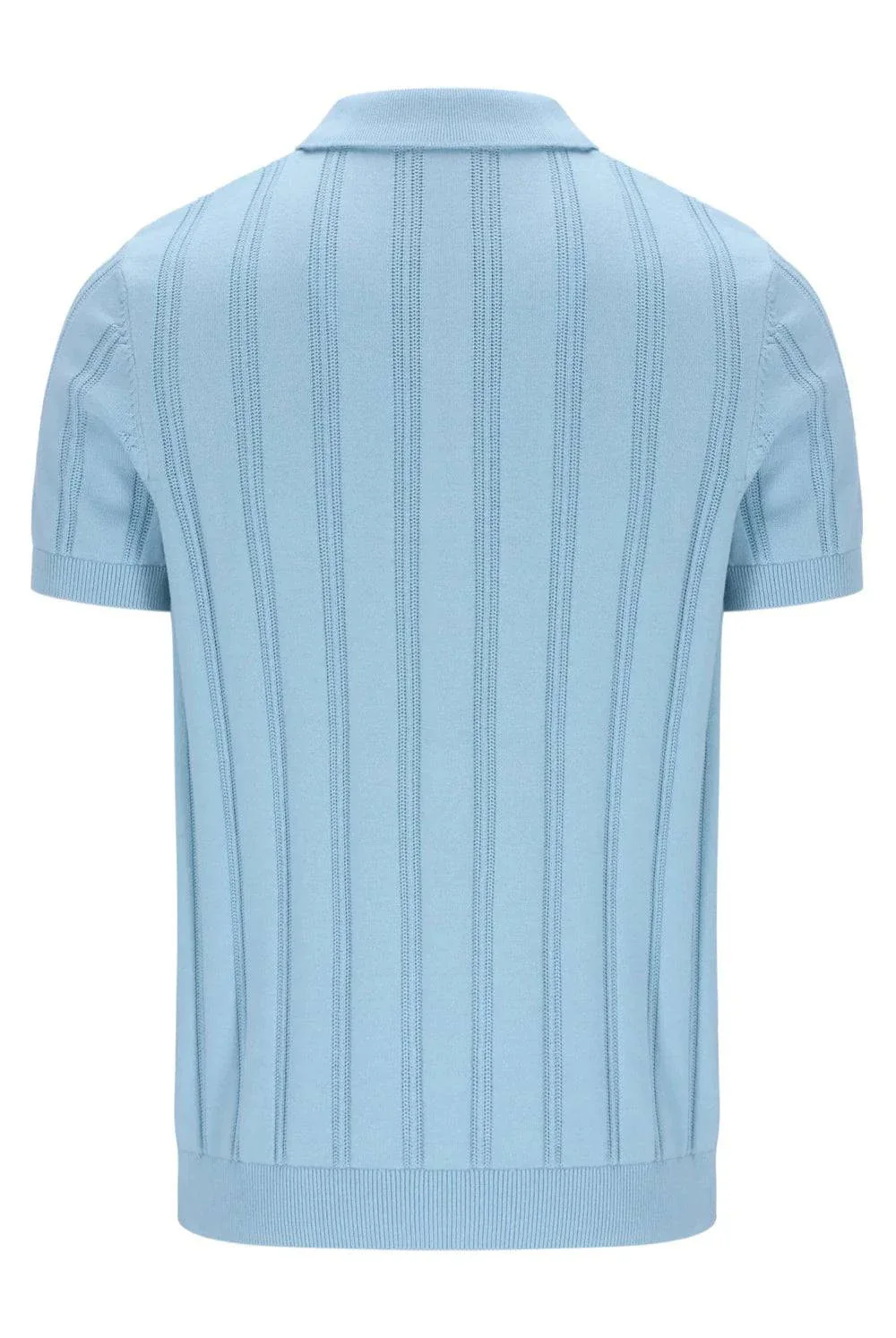 Fila Gold Kennedy Textured Stripe Knit Polo Summer Song - Image 2