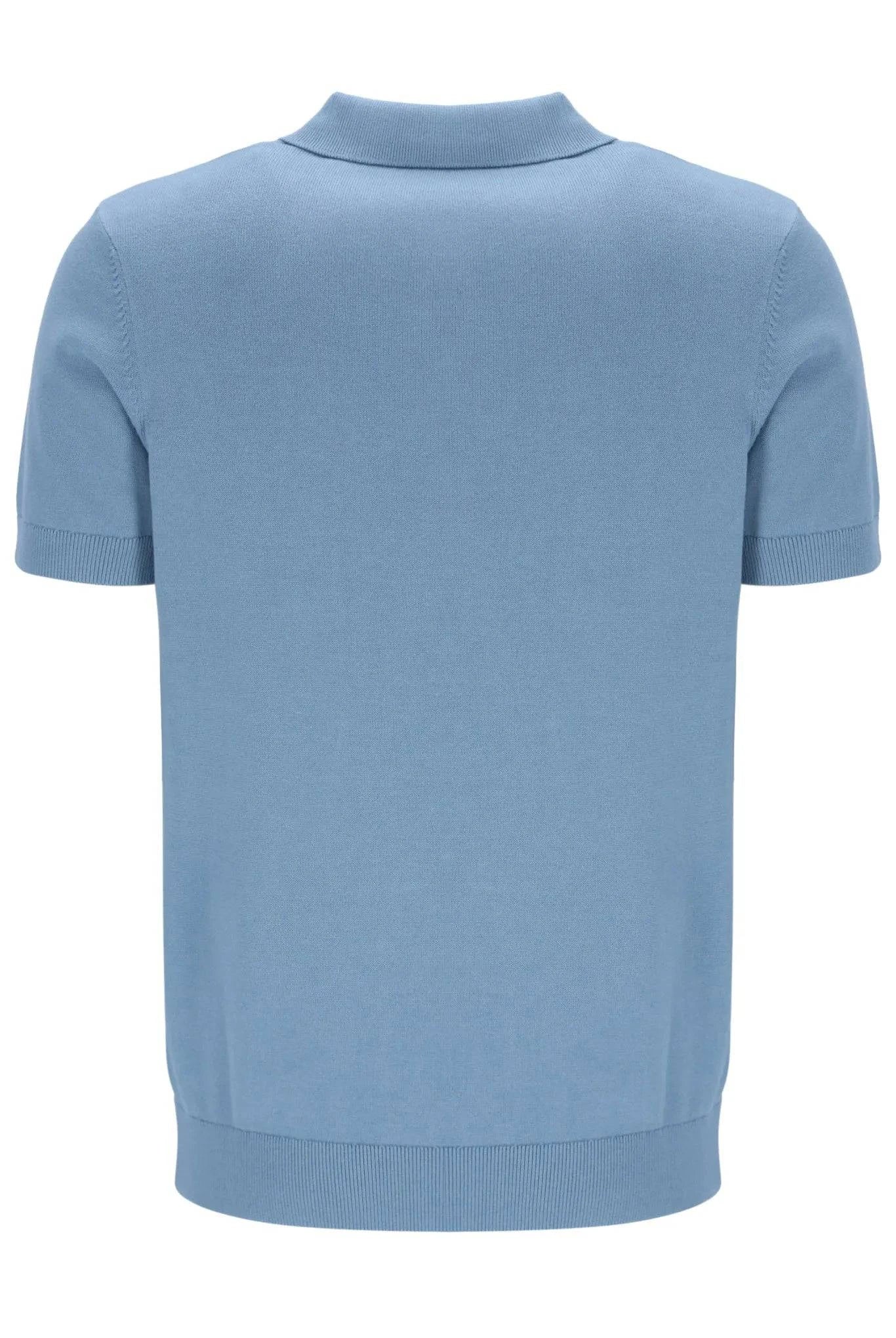 Fila Gold Lucian Square Knit Polo In Denim Blue - Image 3