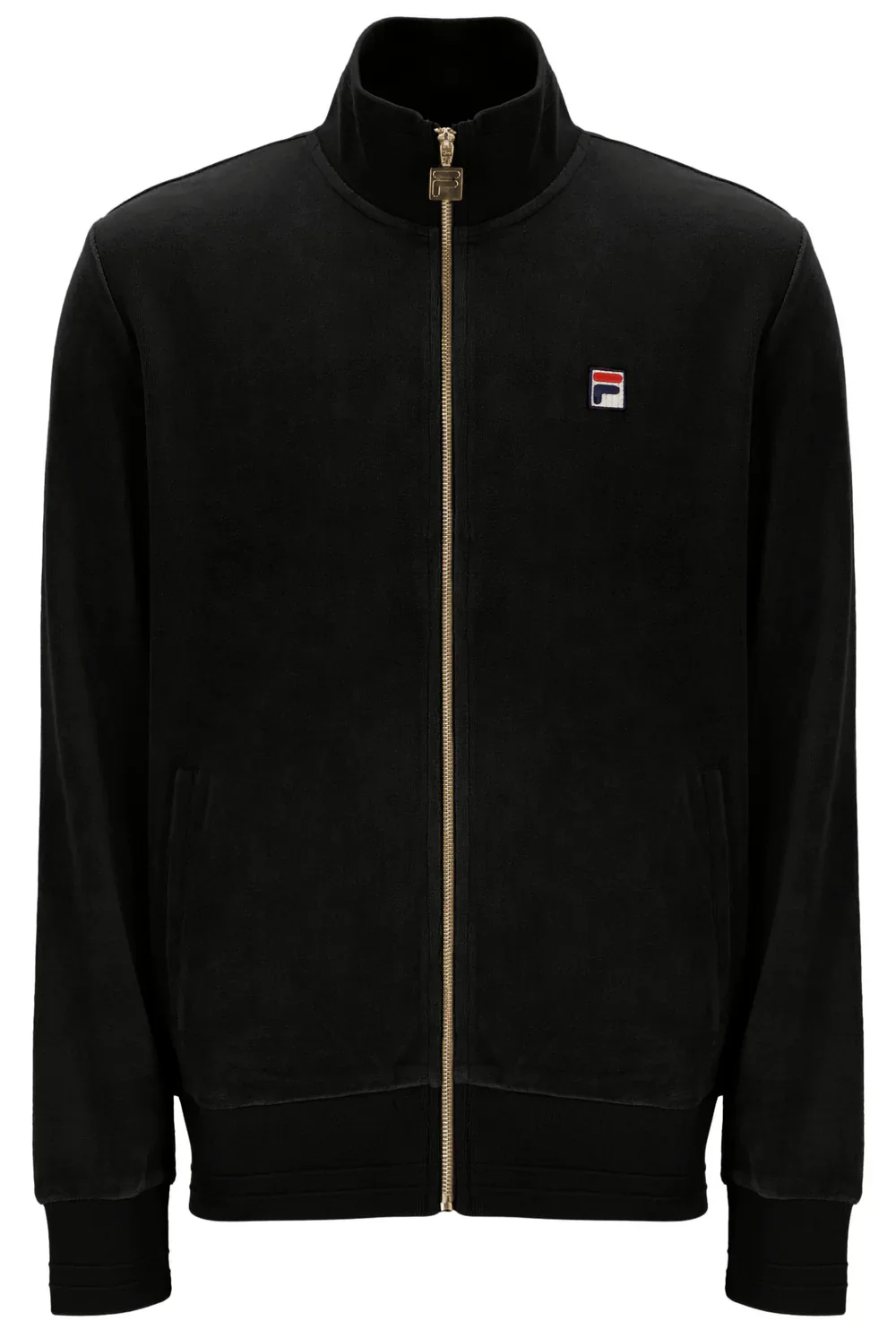 Fila Gold Nero Velour Track Top Black - Image 2