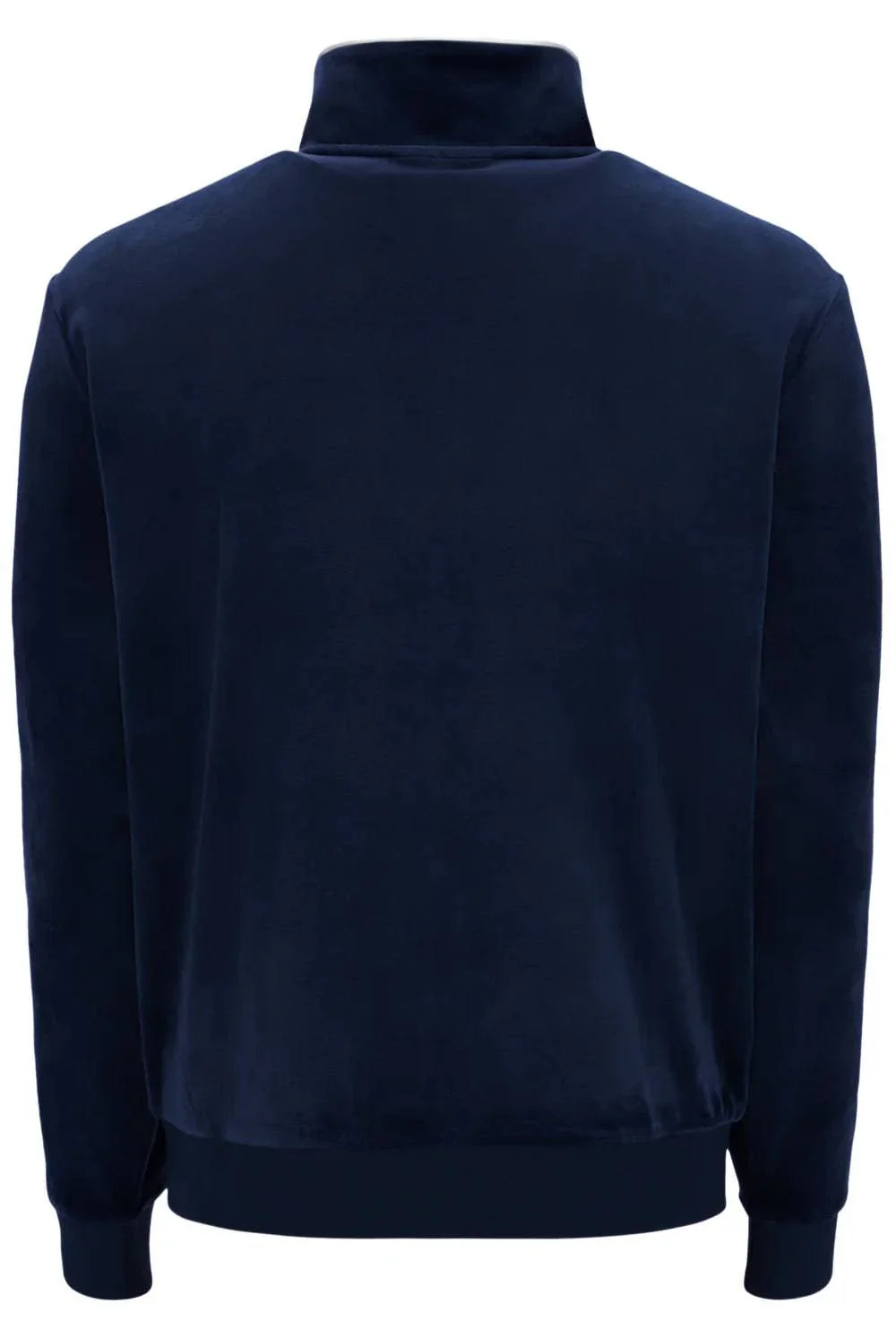 Fila Irving Velour Track Top in Navy/White - Image 2