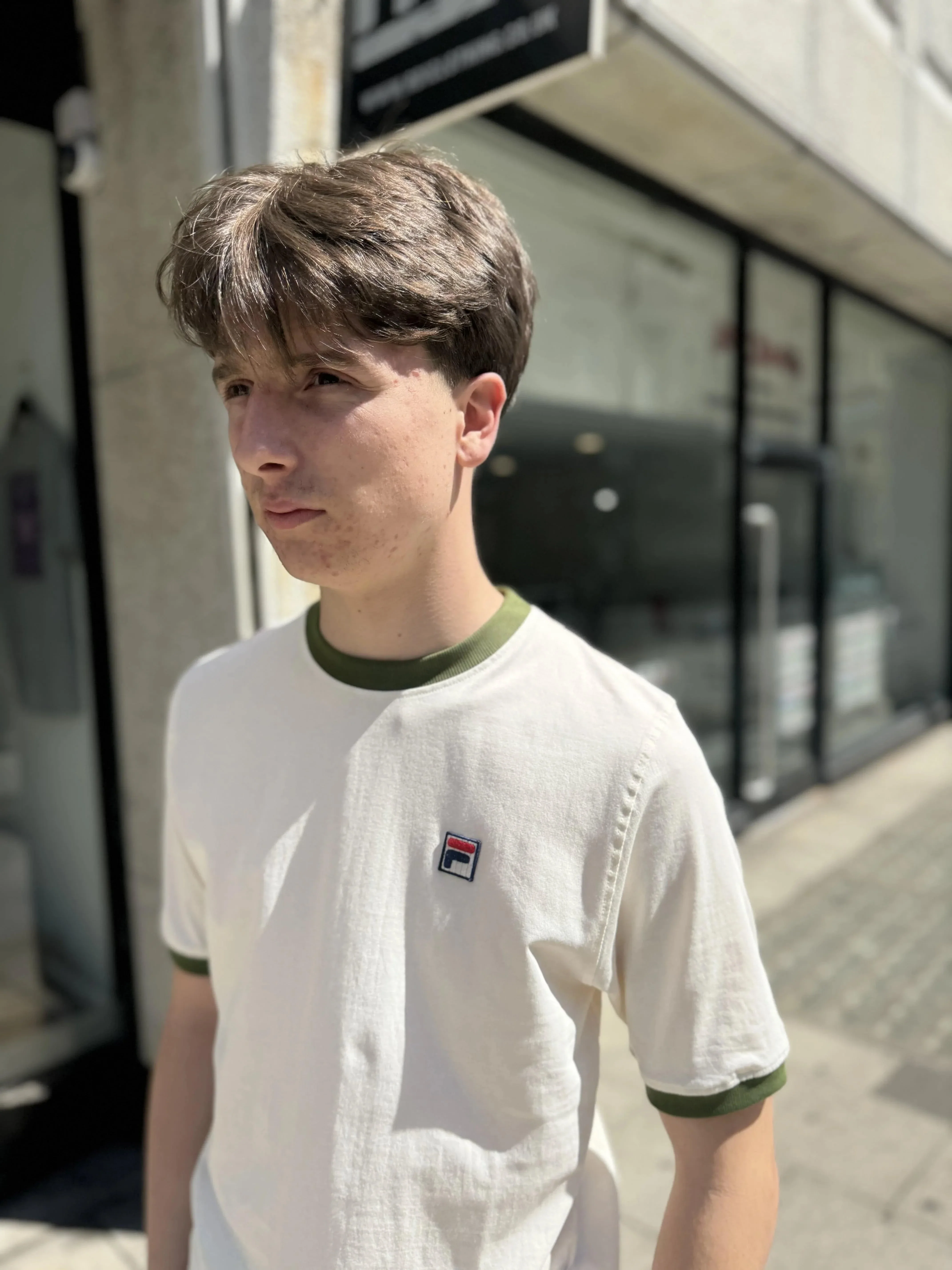 Fila Marconi T-Shirt In Gardenia/Chive - Image 4