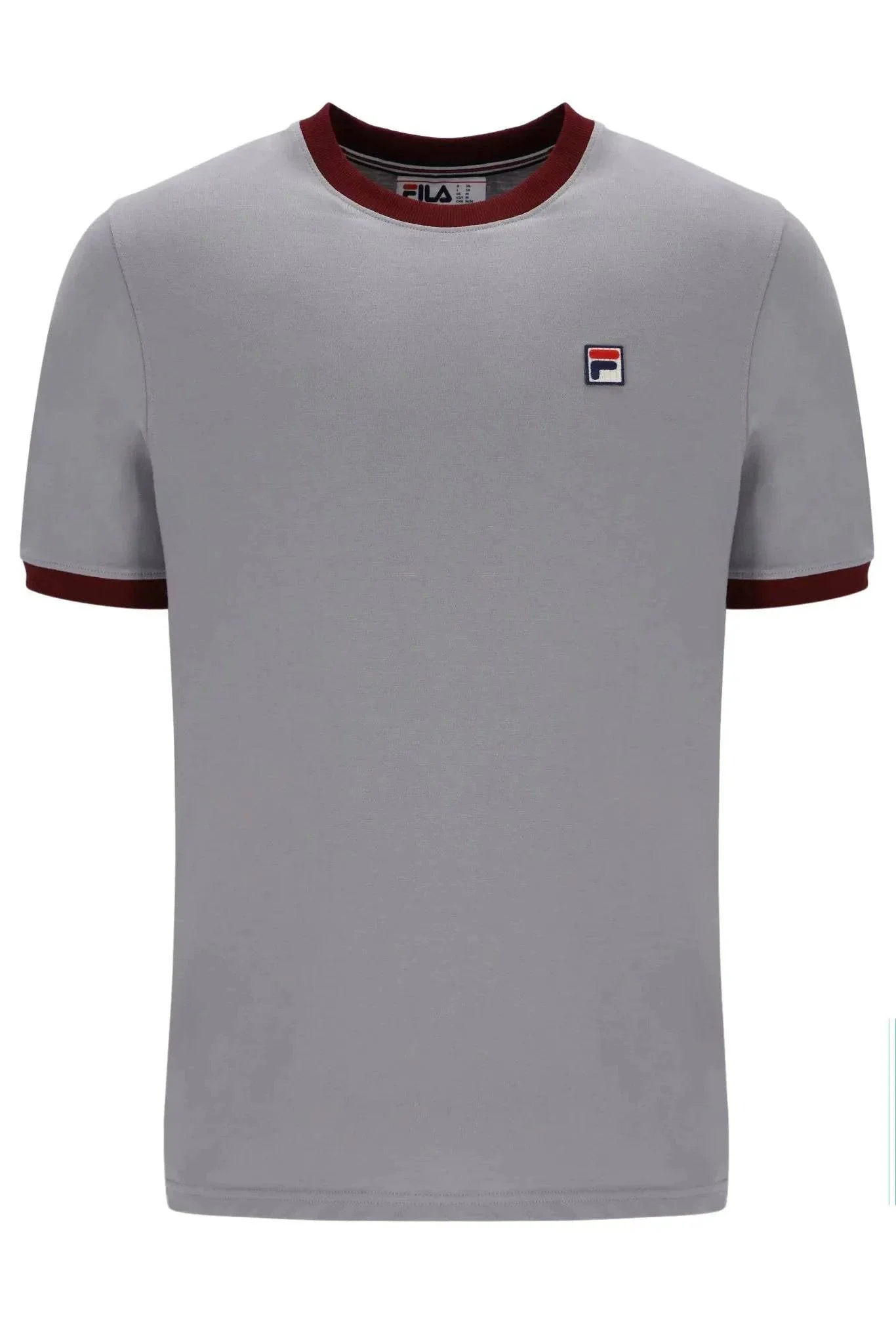 Fila Marconi T-Shirt In Sharkskin/Windsor Wine - Image 3