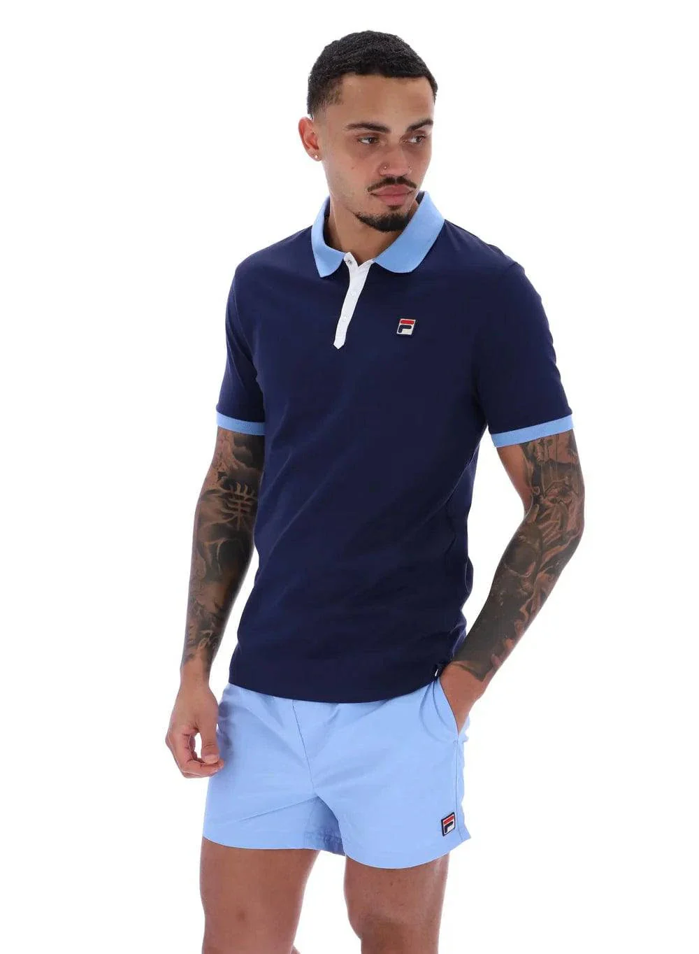 Fila Panatta 2 Short Sleeve Polo Navy - Image 3