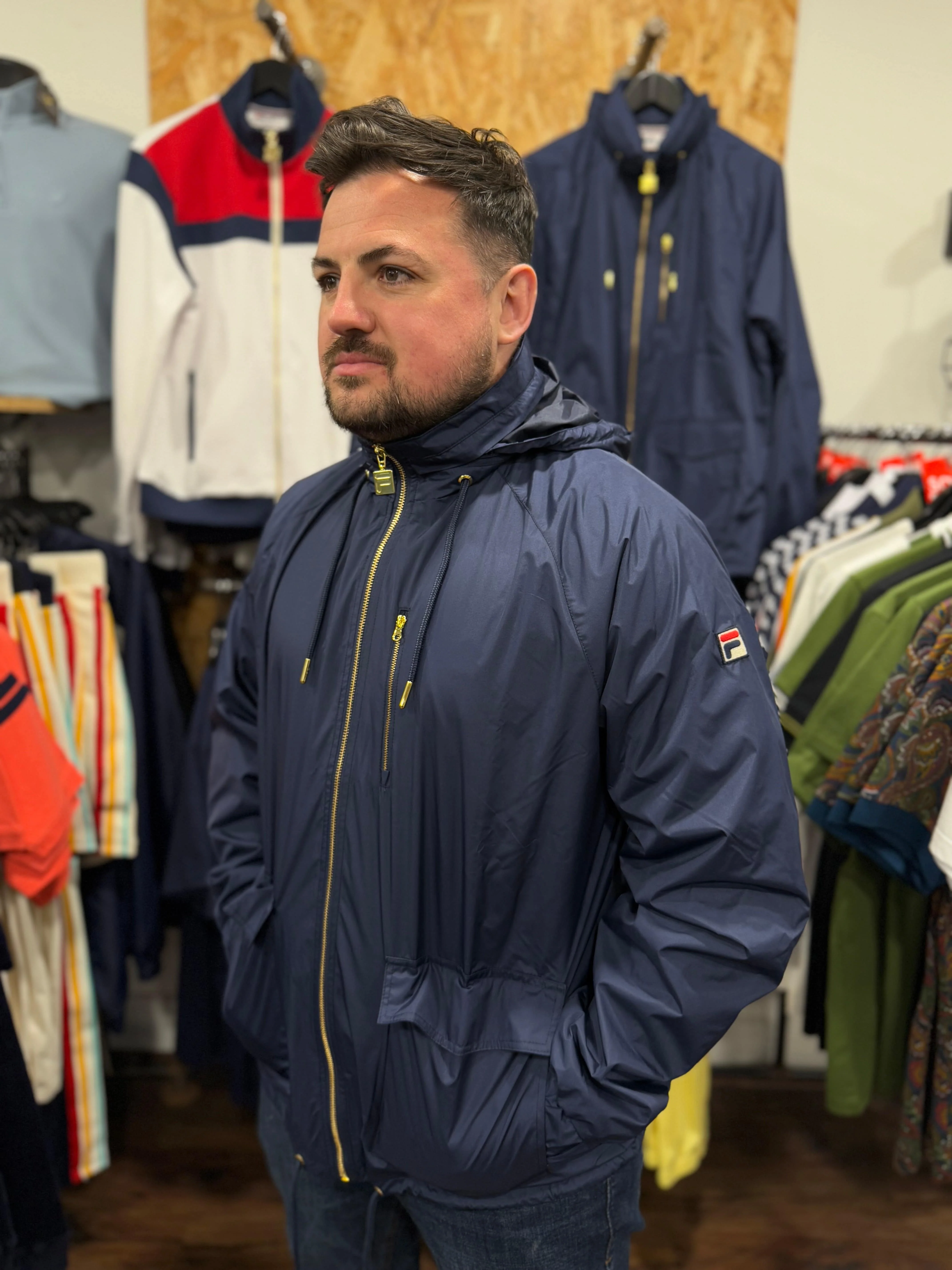 Fila Ronnie Lightweight Jacket Navy - Image 2