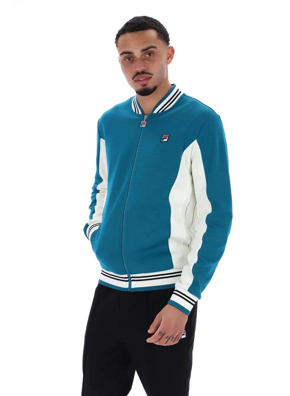 Fila Settanta Track Top Deep Lagoon/Gardenia/Black - Image 3