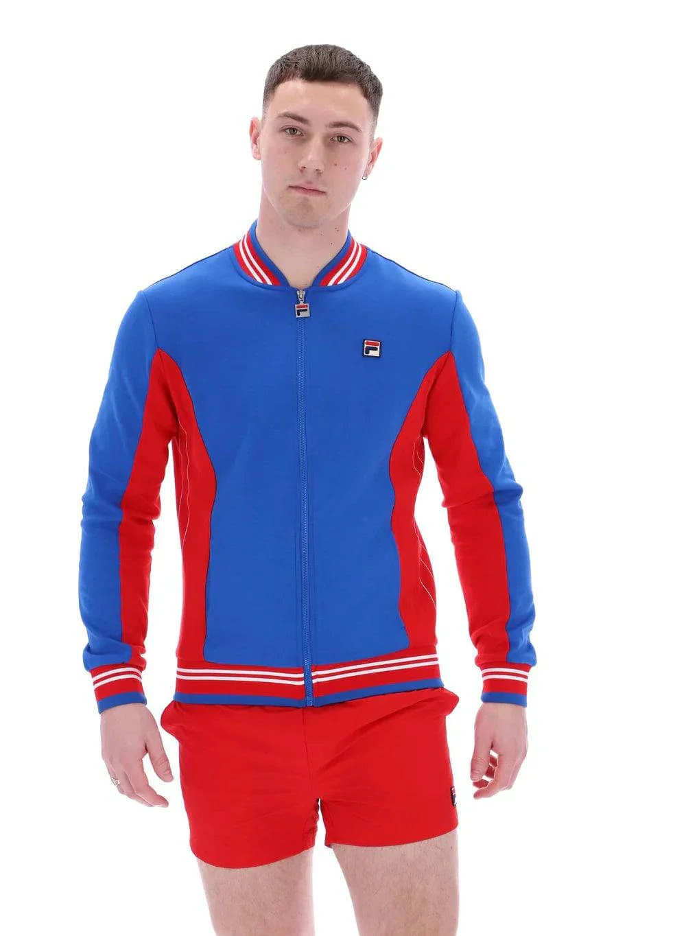 Fila Settanta Track Top Turkish Sea/Fila Navy/White - Image 3