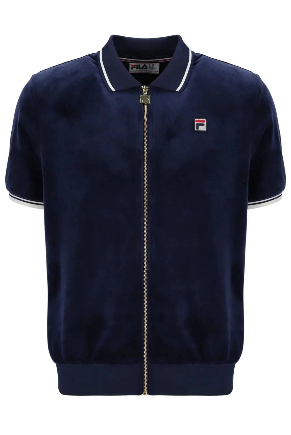 Fila Terry Velour Polo in Navy