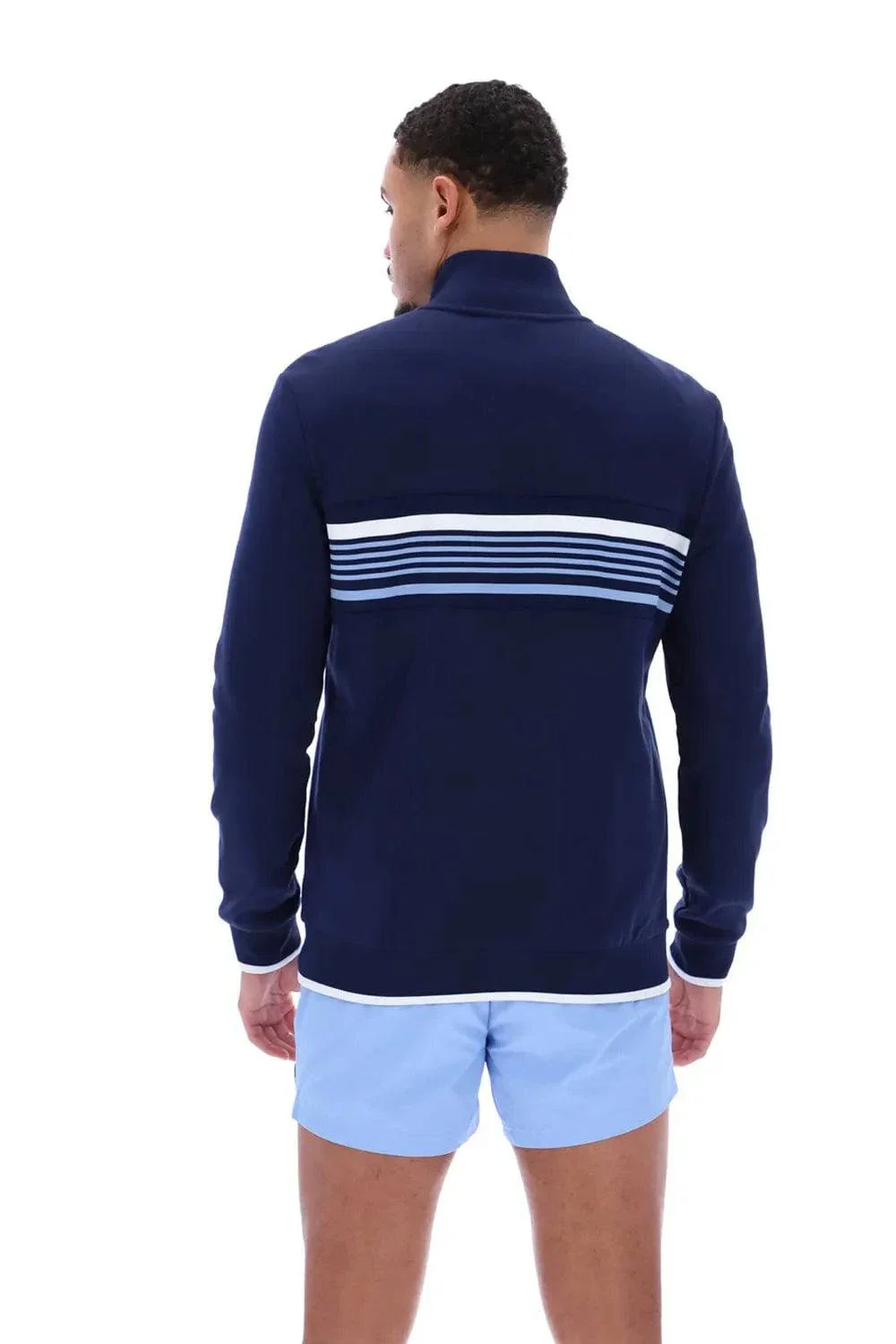 Fila Vasco Cut And Sew Track Top Jacquard Tape Navy/White/Vista Blue - Image 3