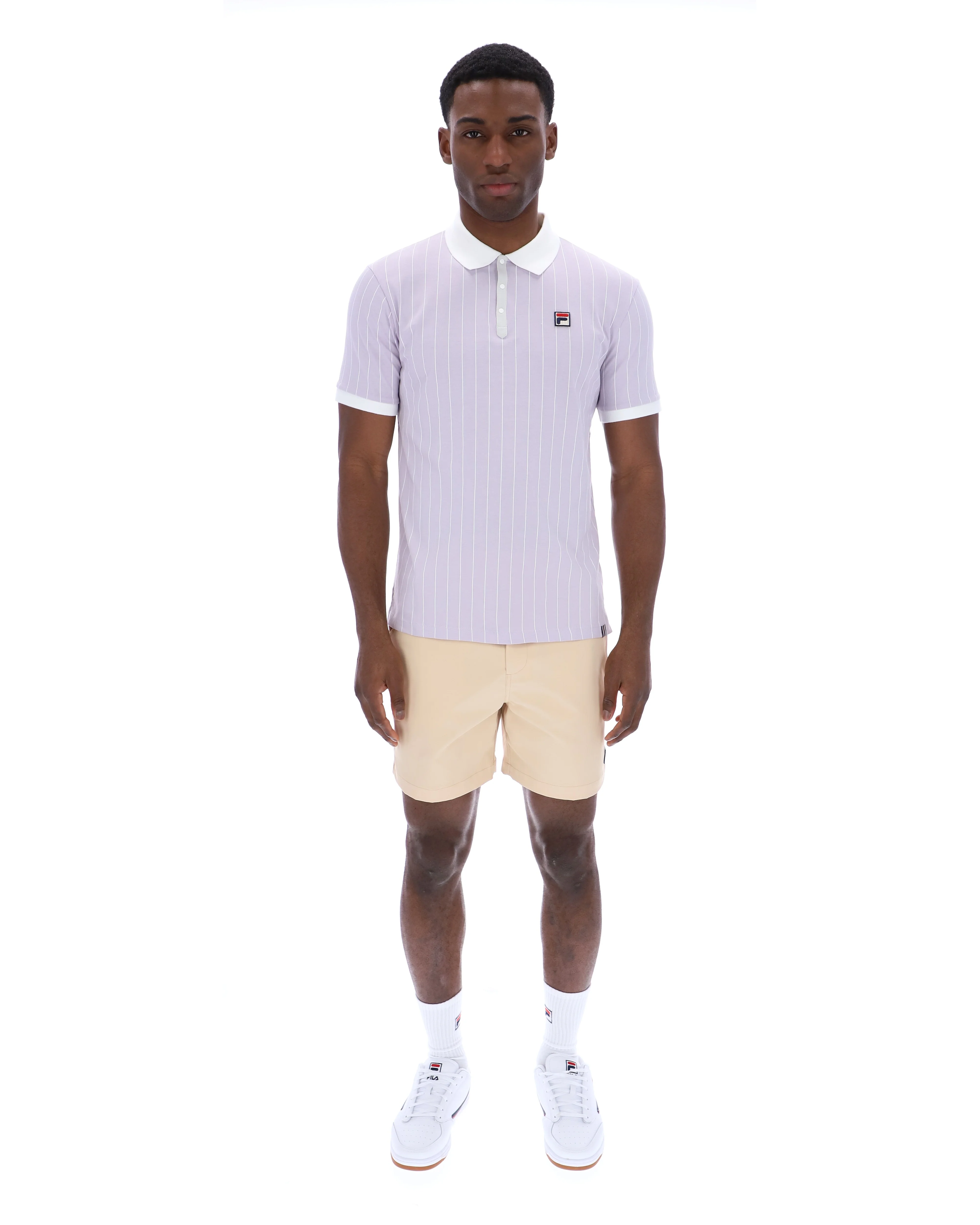 Fila Vintage BB1 Polo Shirt Misty Lilac/White/Dawn Blue