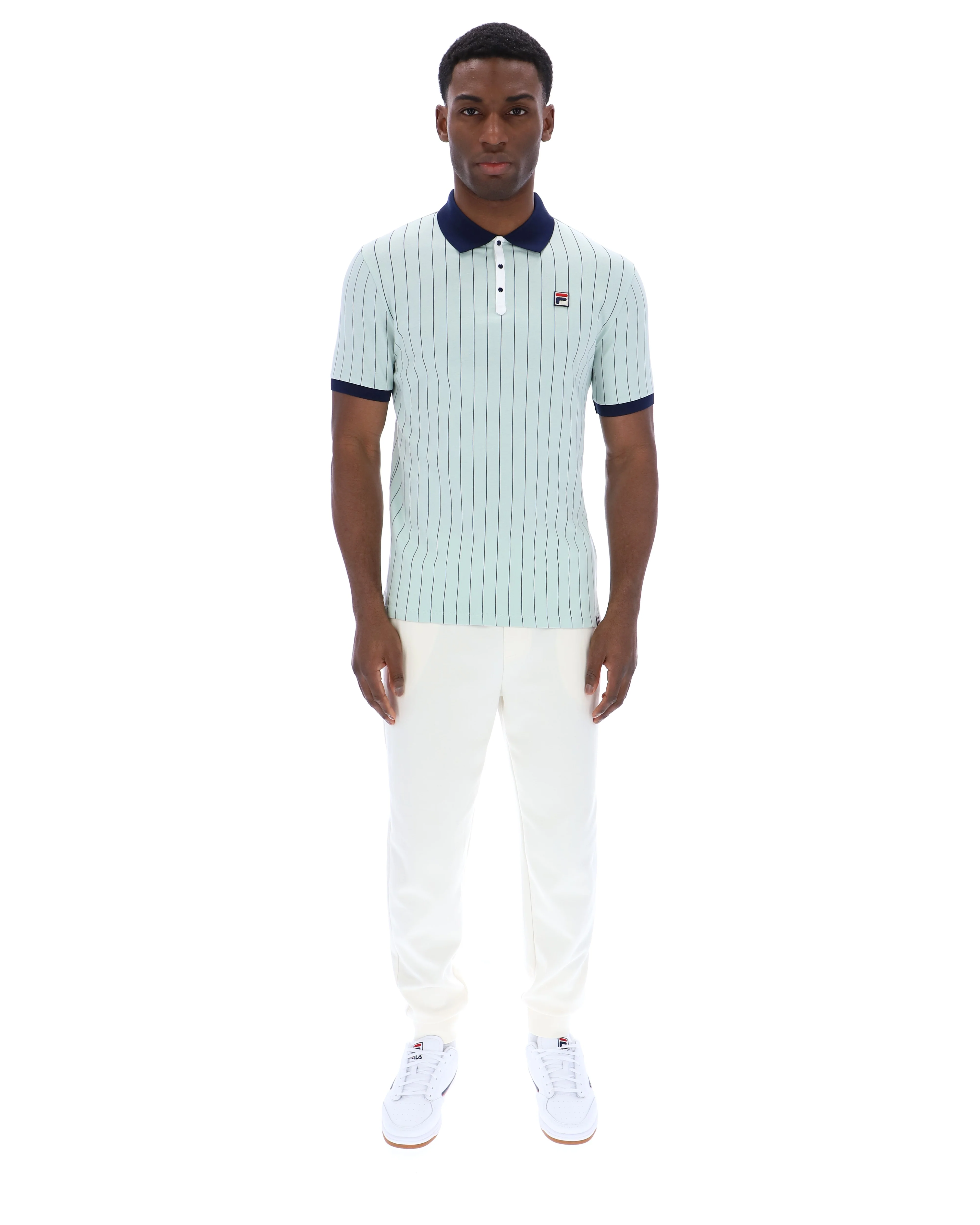 Fila Vintage BB1 Polo Shirt Surf Spray/Navy/White