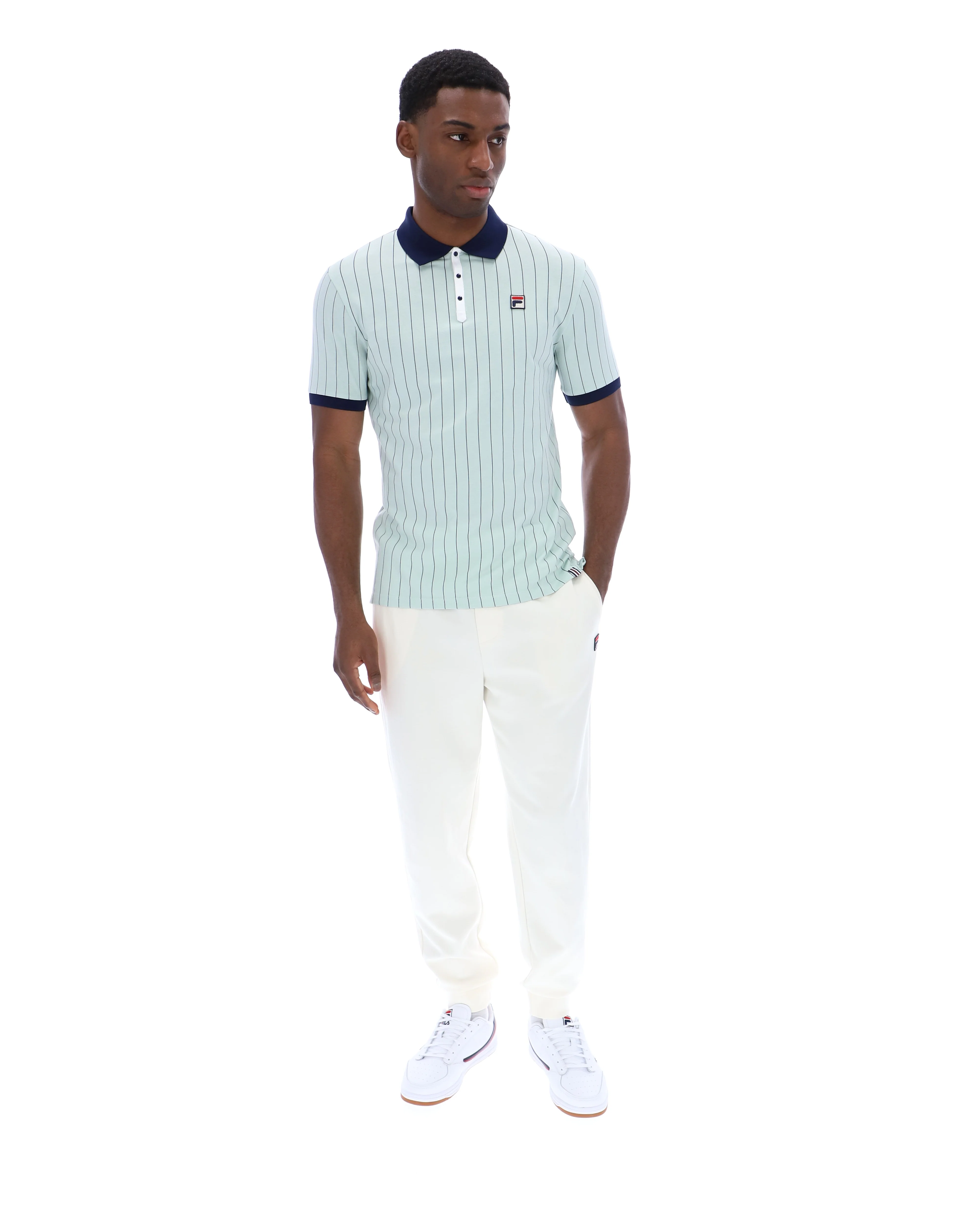 Fila Vintage BB1 Polo Shirt Surf Spray/Navy/White - Image 3