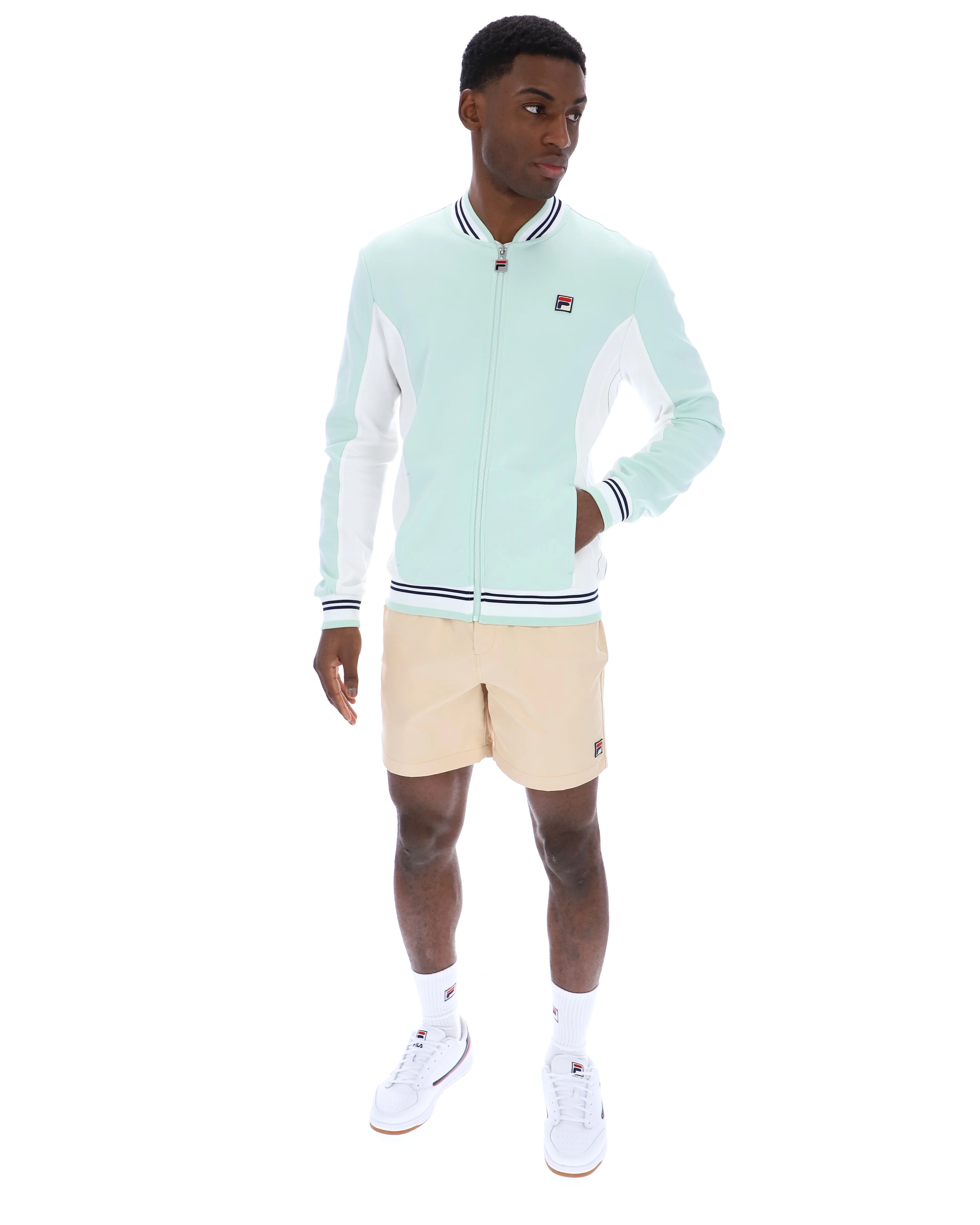Fila Vintage Settanta Track Top Surf Spray/White/Navy - Image 3