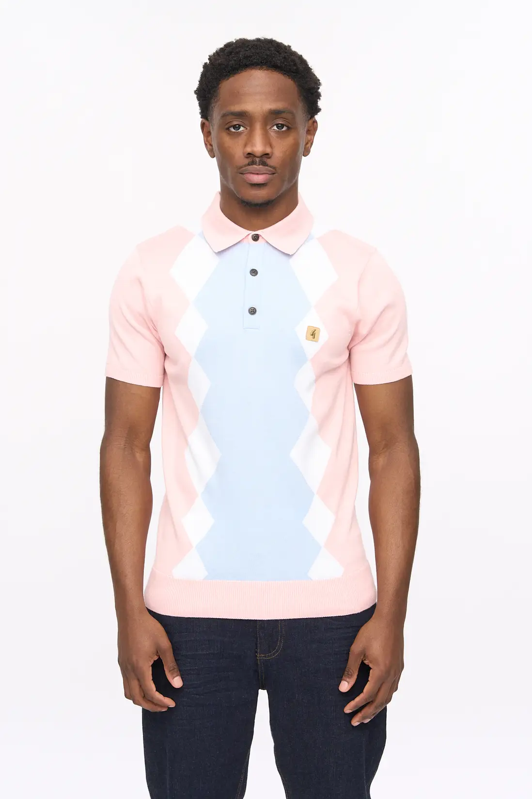 Gabicci Vintage Bond Knitted Polo Candy