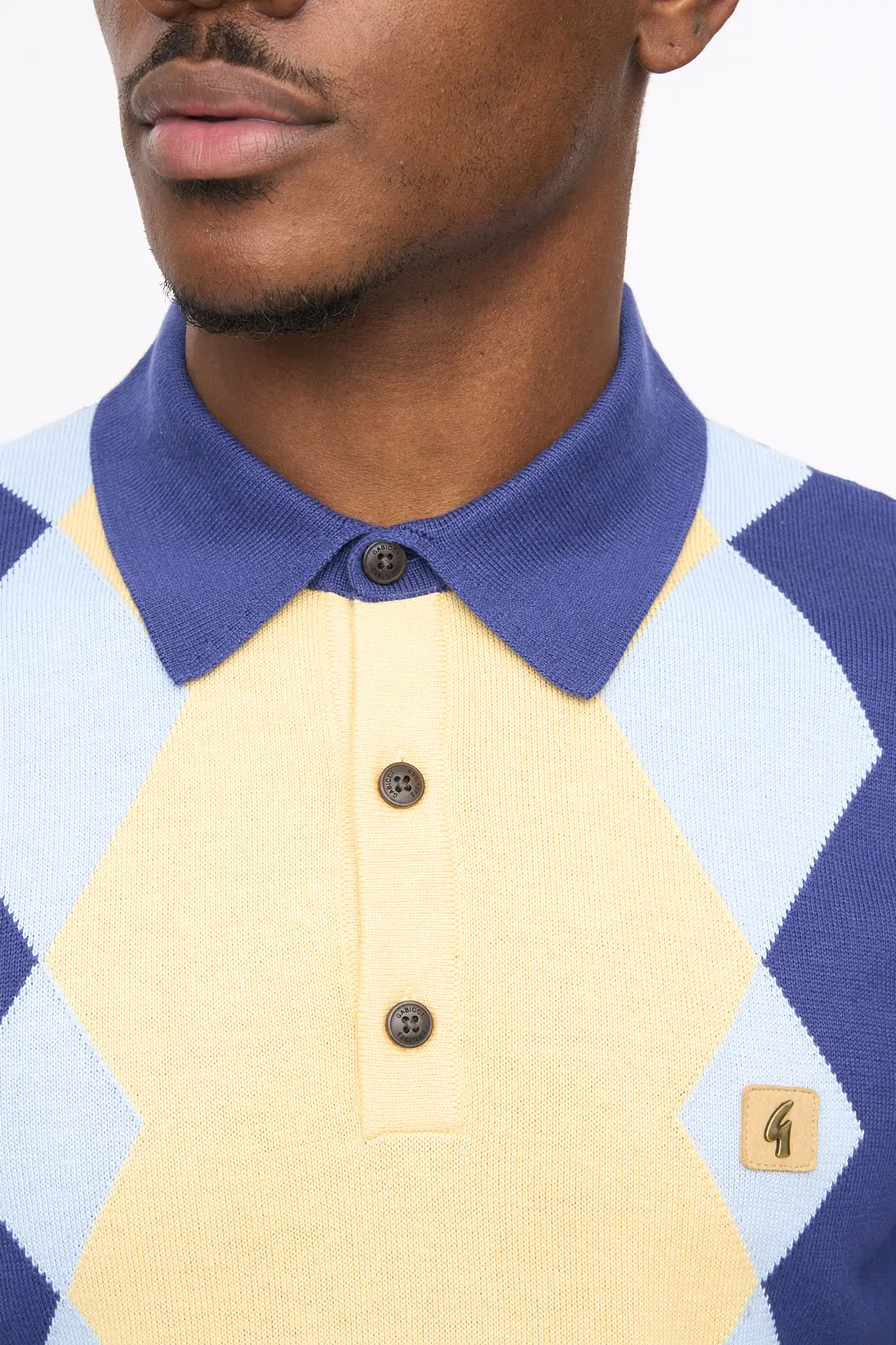 Gabicci Vintage Bond Knitted Polo Delft - Image 3