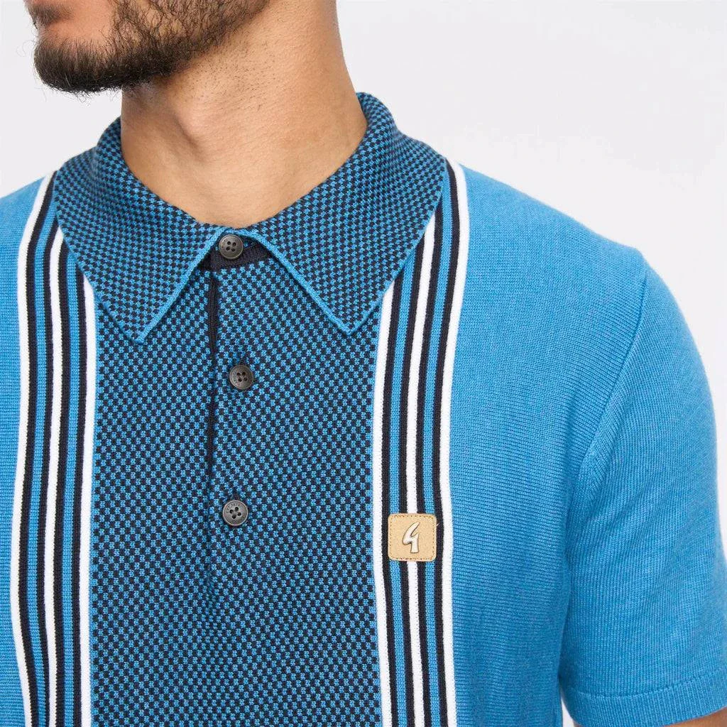 Gabicci Vintage Hadon Short Sleeve French Placket Knitted Polo - Image 2