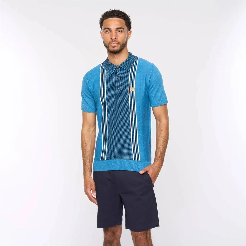 Gabicci Vintage Hadon Short Sleeve French Placket Knitted Polo - Image 3