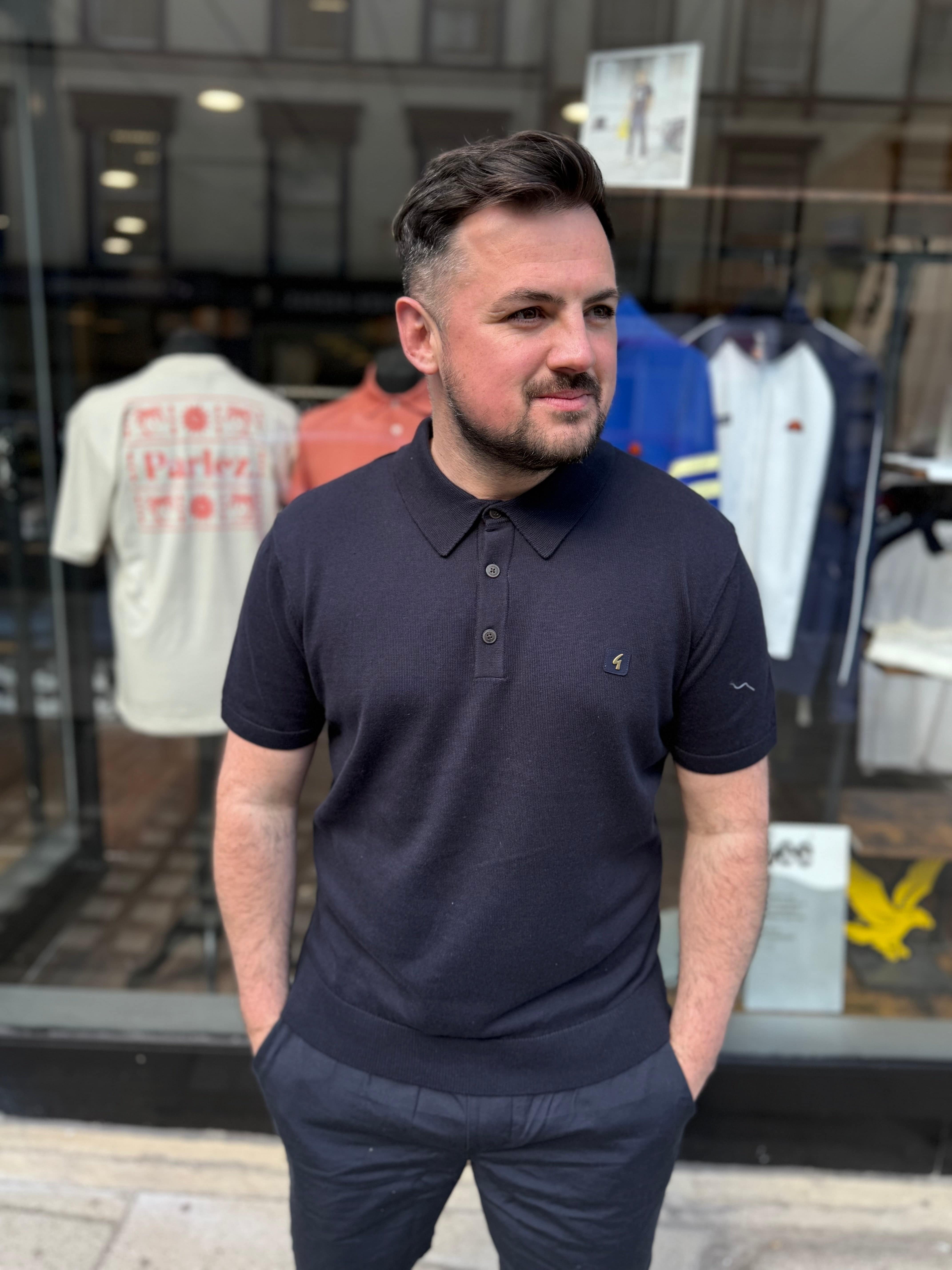 Gabicci Vintage Jackson Polo Shirt Navy
