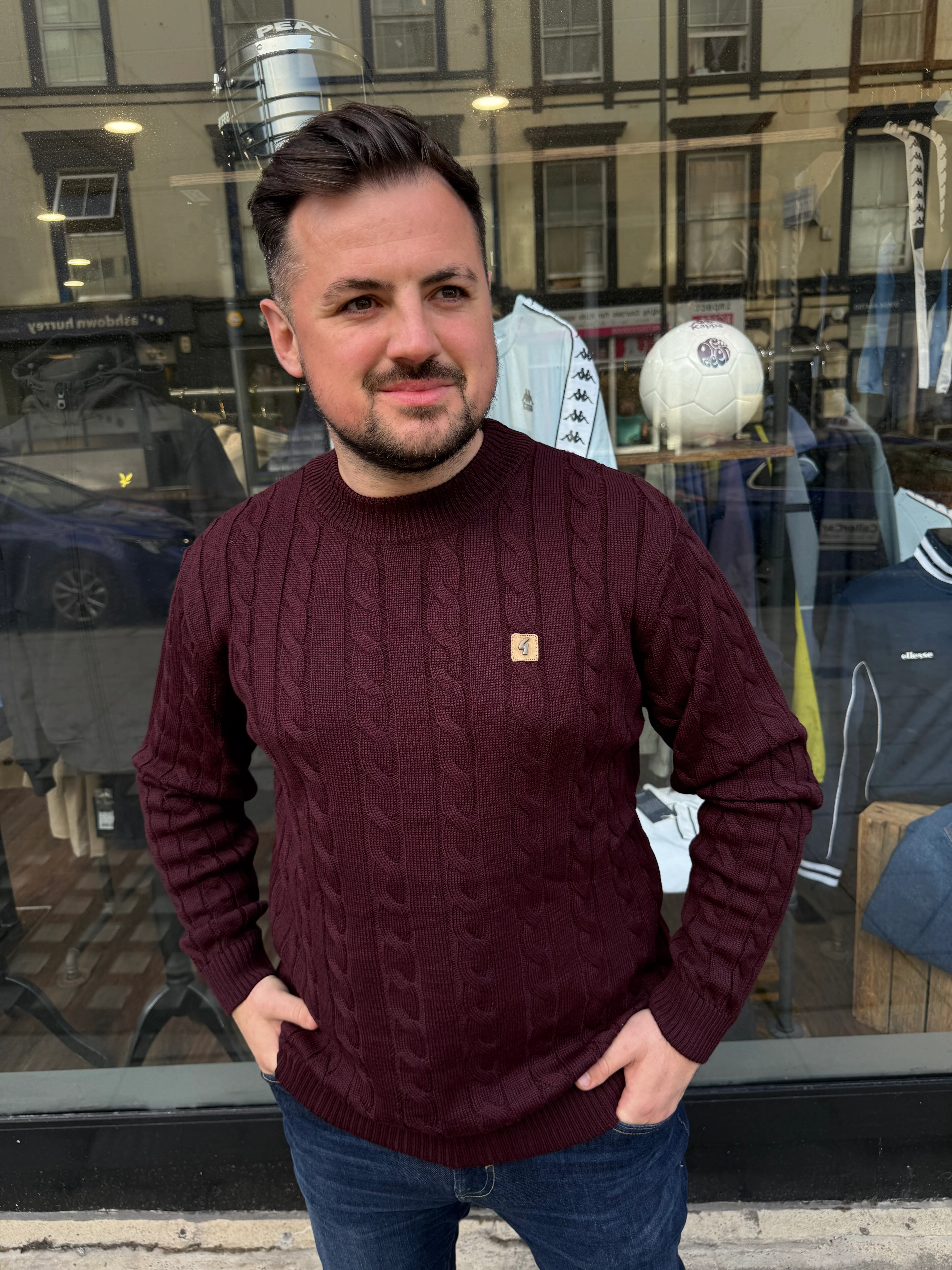 Gabicci Vintage Temor Knitted Jumper Mulberry - Image 2