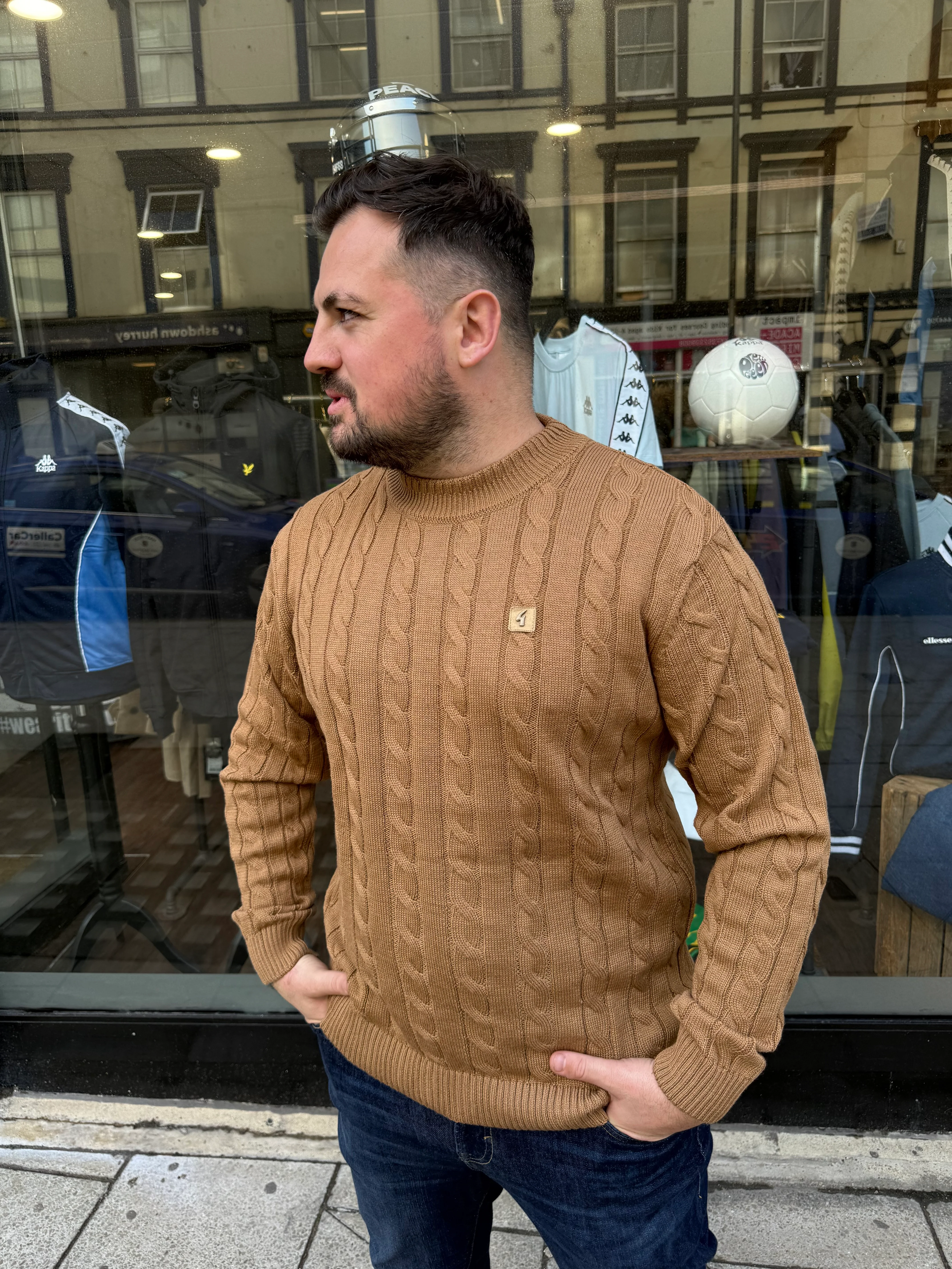 Gabicci Vintage Temor Knitted Jumper Nutmeg
