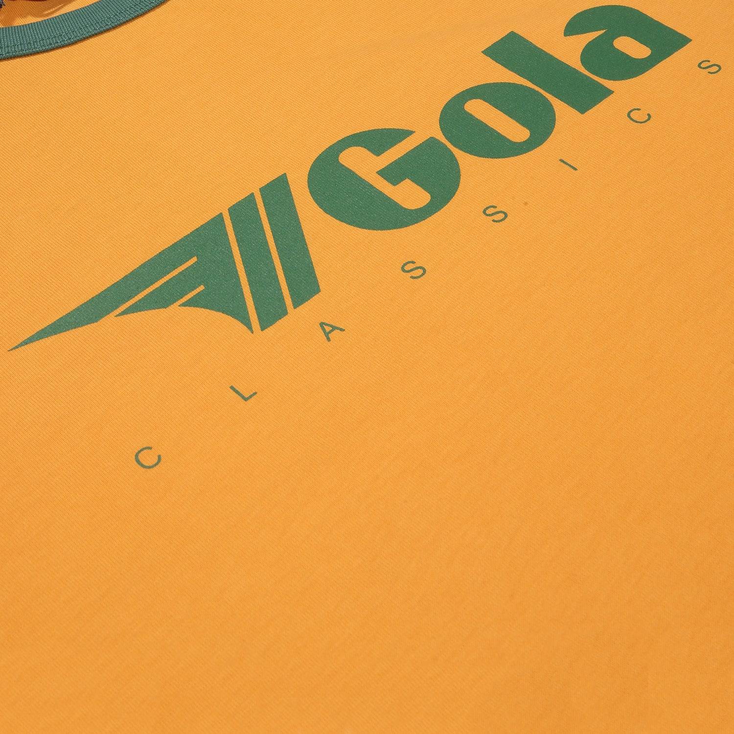 Gola Classics Printed Ringer Tee In Yellow/Green - Image 2