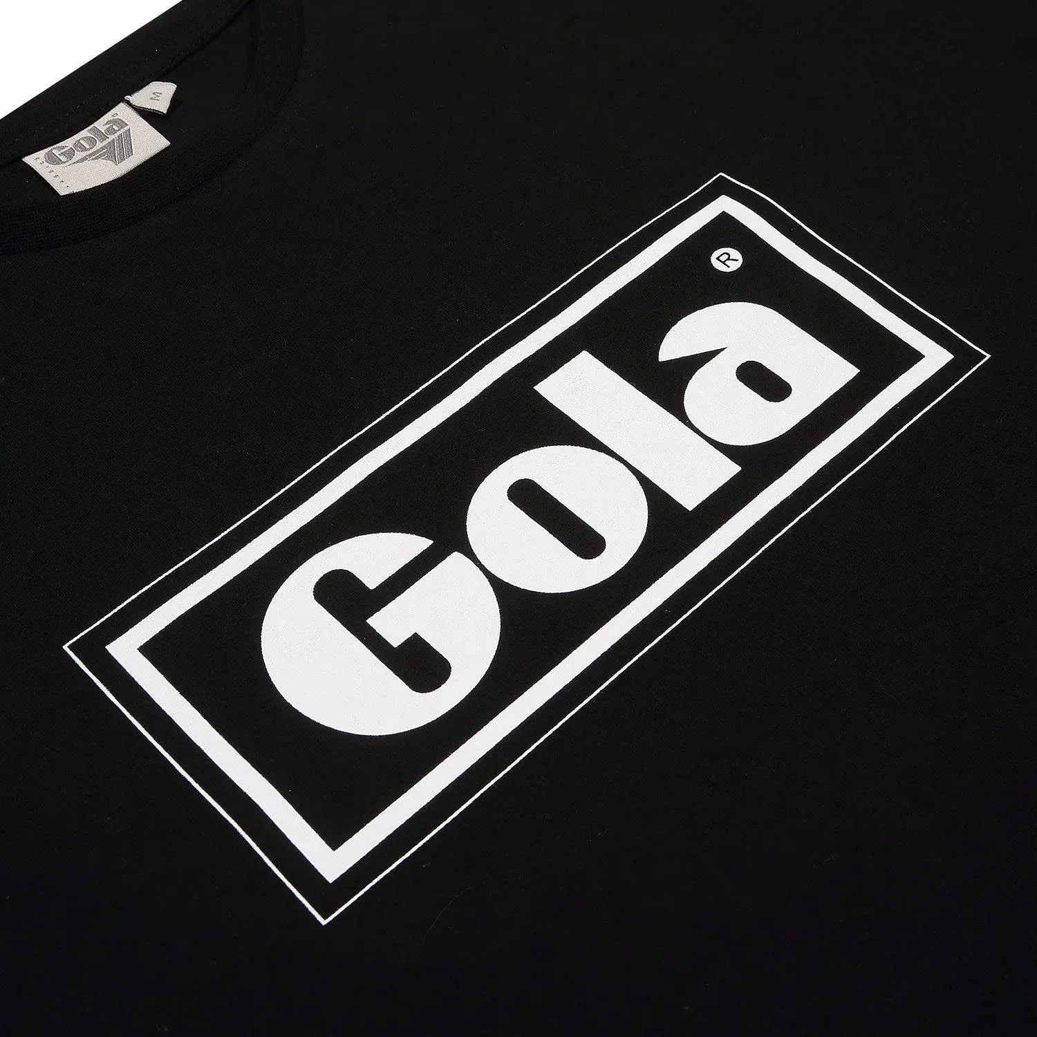 Gola Classics Text Box Printed T-Shirt In Black/ White - Image 2