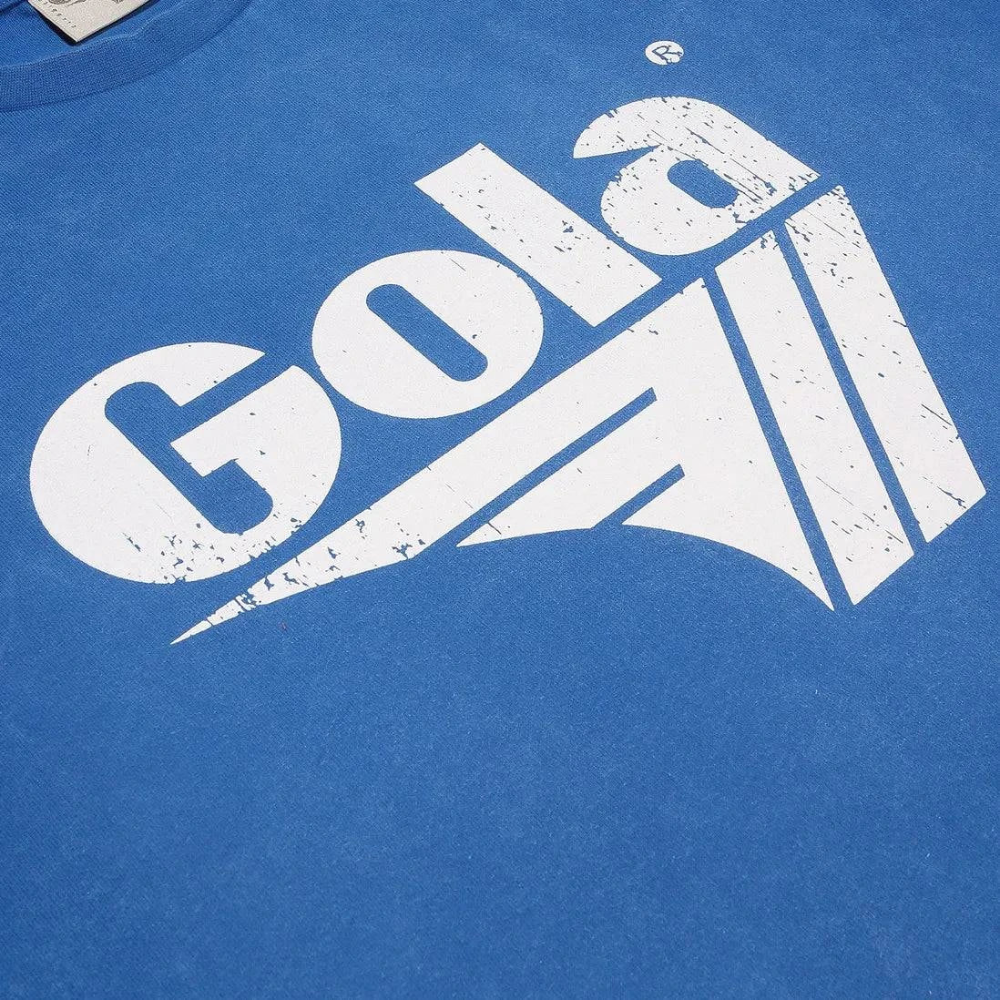 Gola Logo Print Washed T-Shirt Blue - Image 2