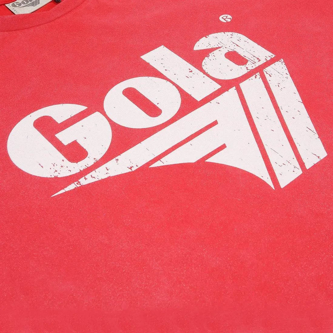 Gola Logo Print Washed T-Shirt Red - Image 3