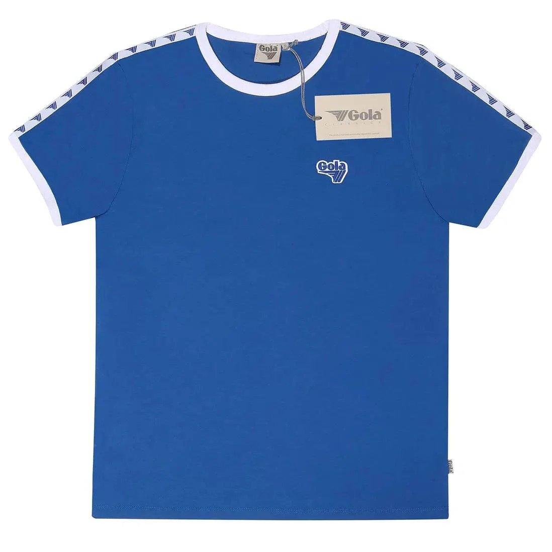 Gola Logo Taped Ringer T-shirt Blue - Image 3