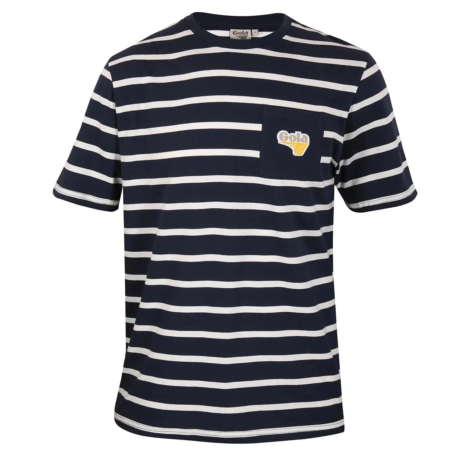 Gola Navy Striped T-Shirt with Embroidered Logo