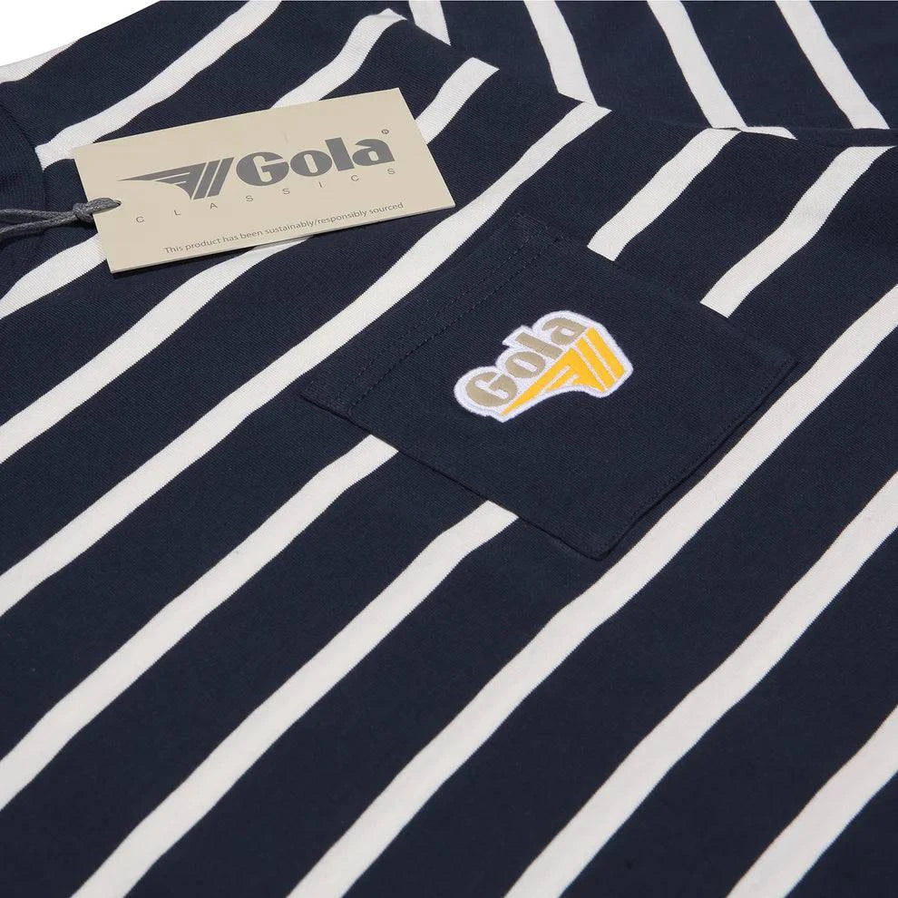 Gola Navy Striped T-Shirt with Embroidered Logo - Image 2