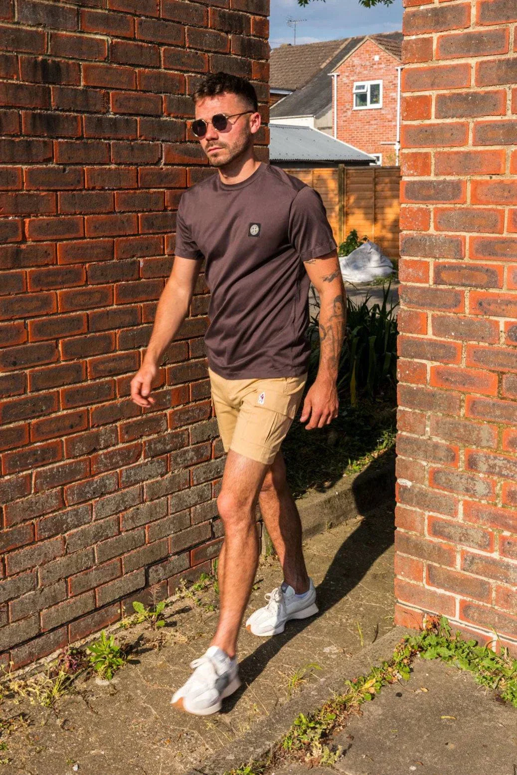Grand Alliance Sharp Cuts Shorts In Beige - Image 2
