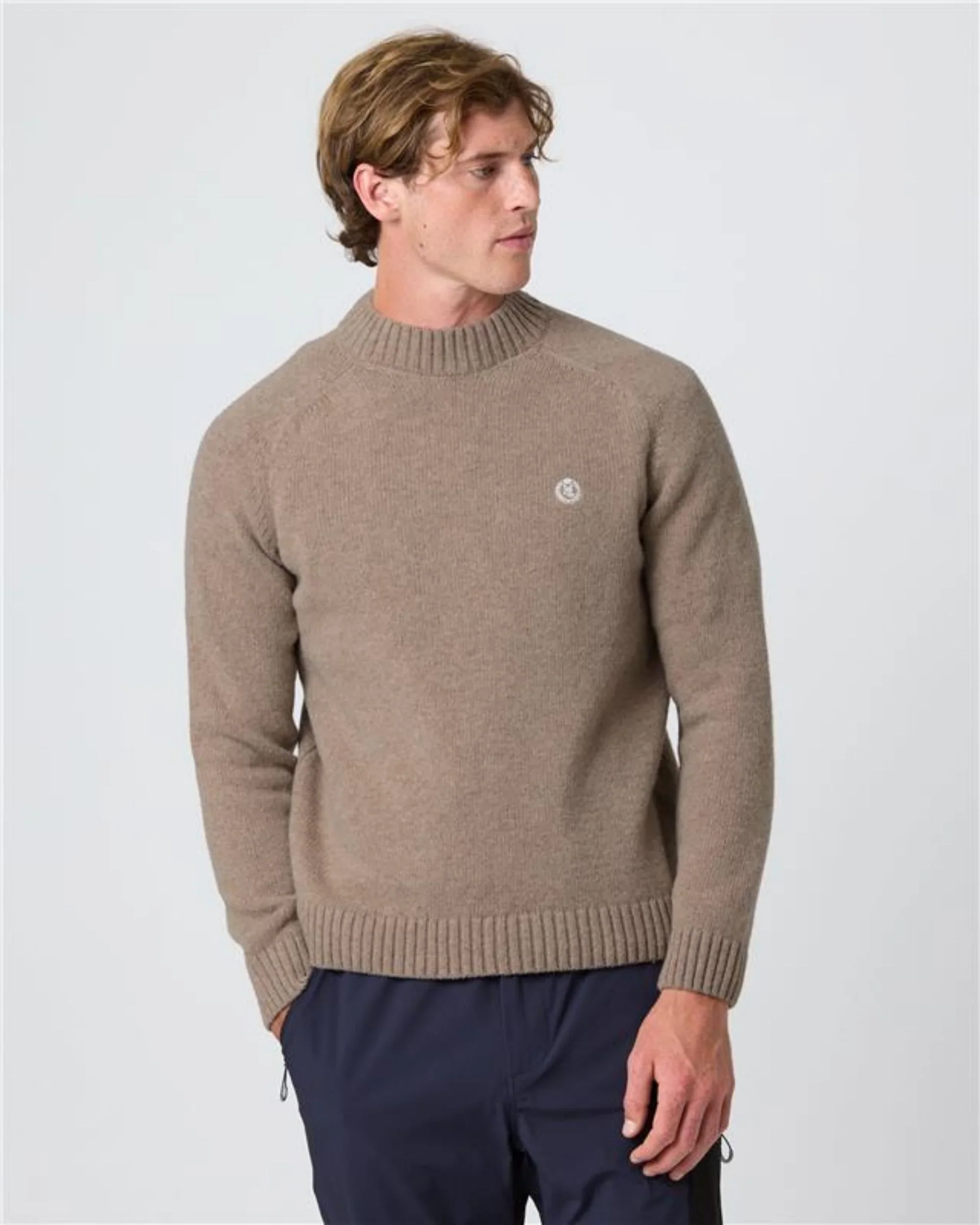 Henri Lloyd Clew Mock Neck Jumper Sand - Image 4