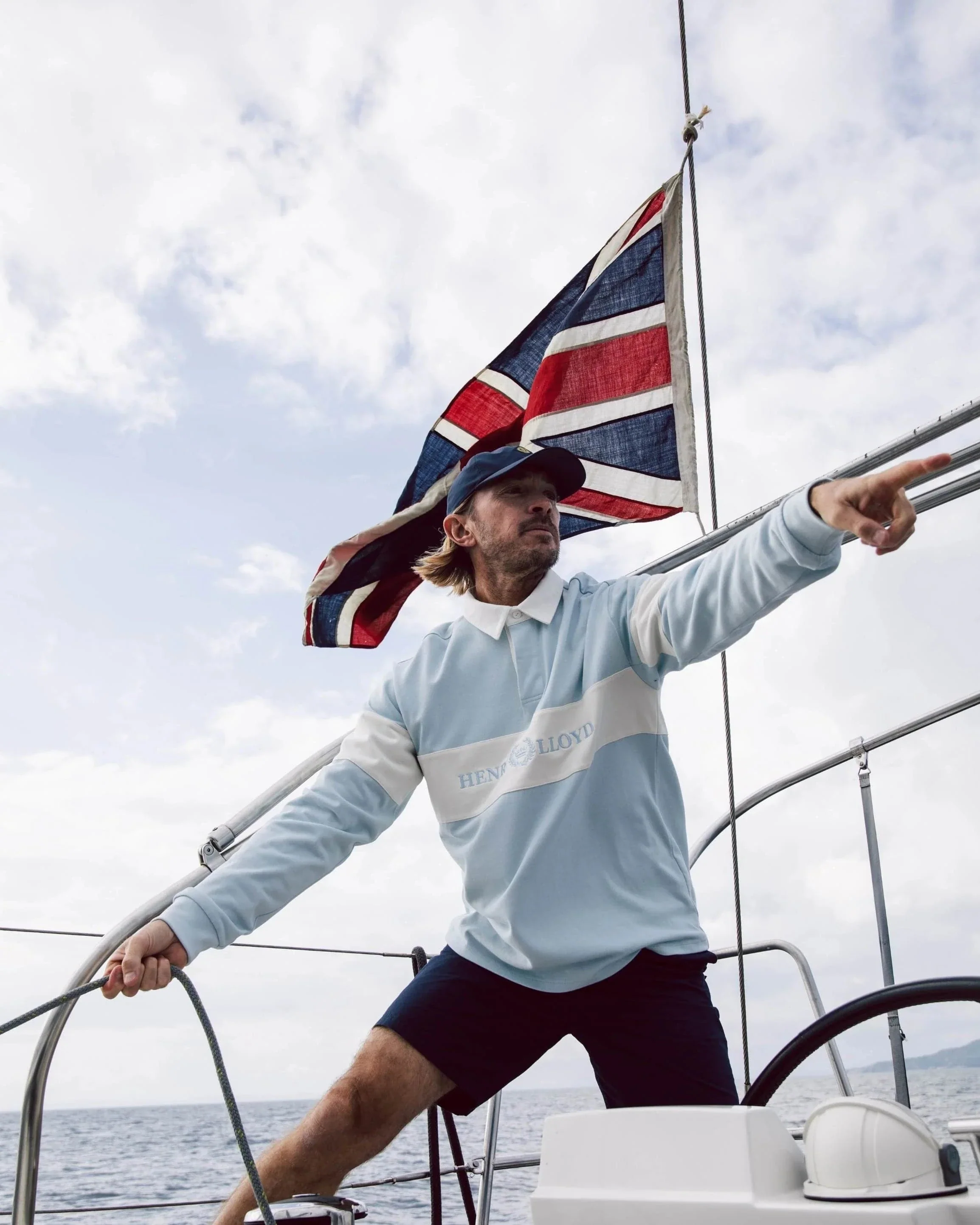 Henri Lloyd Voyager Rugby Shirt In Sky Blue - Image 2