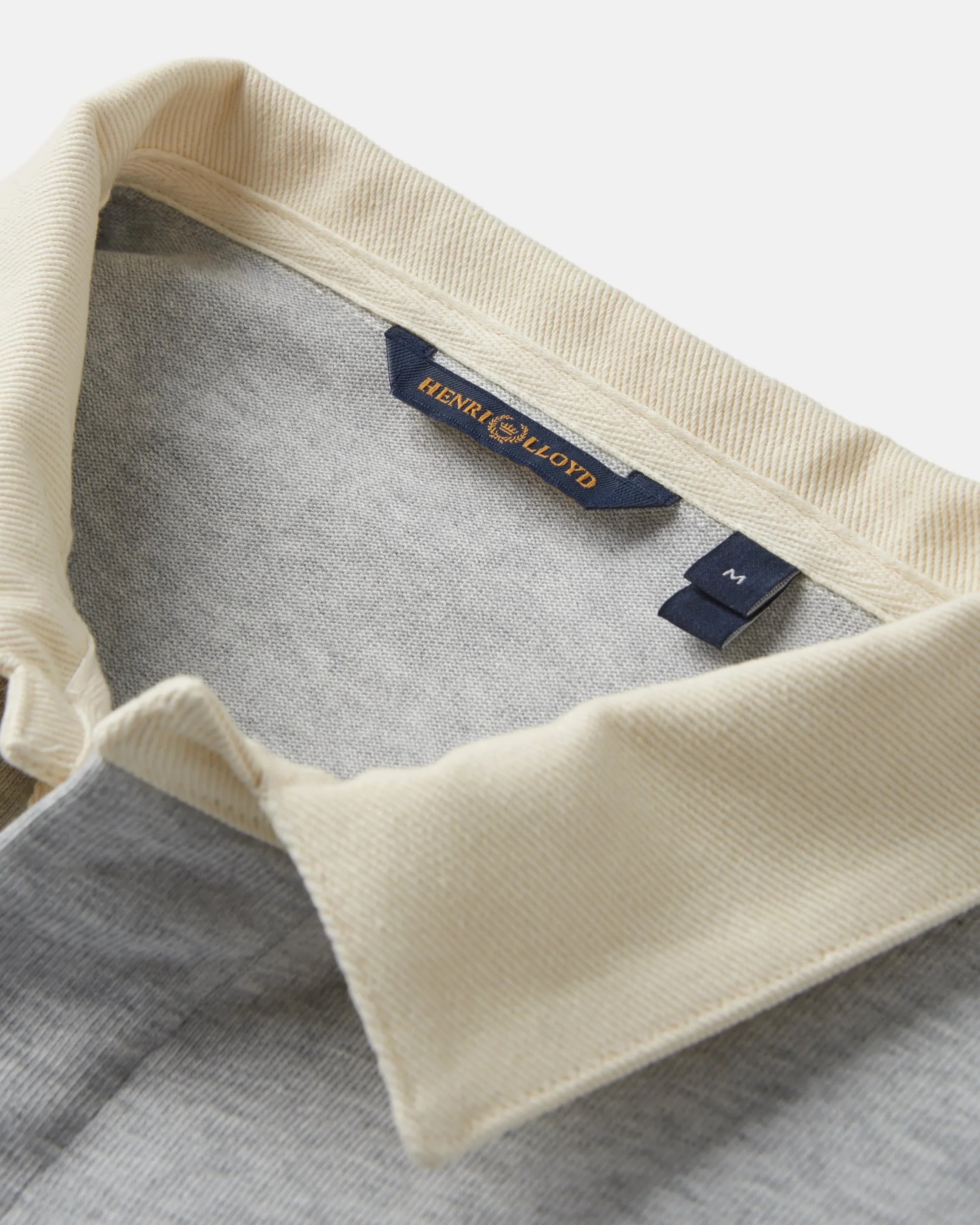 Henri Lloyd-Voyager Rugby Shirt Light Grey Melange/Off White - Image 4