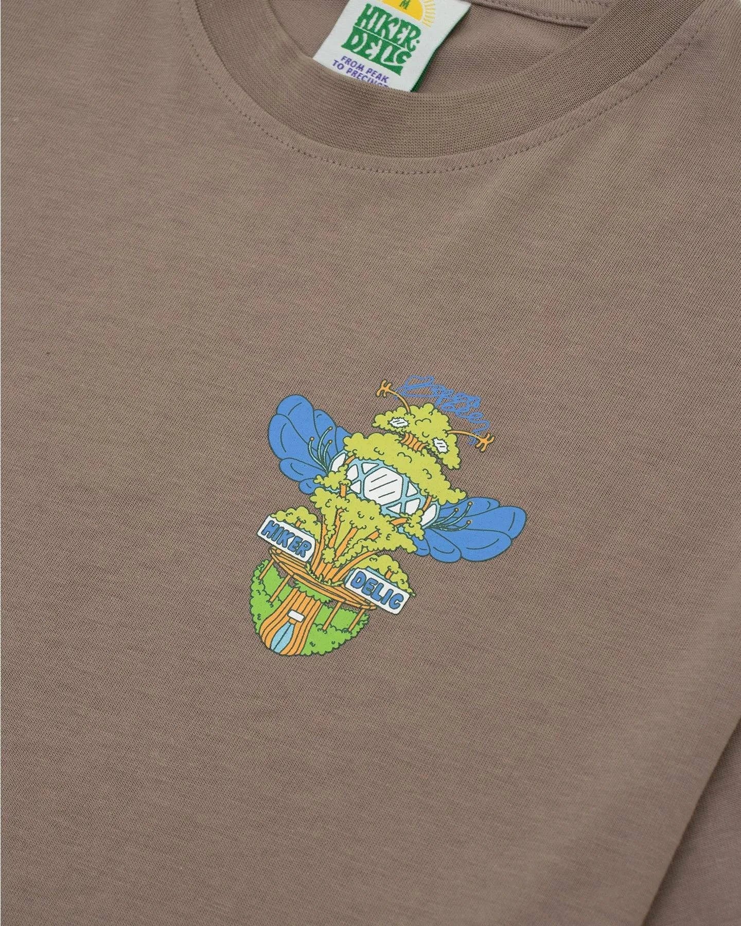 Hikerdelic Bee & Bee SS T-Shirt In Mushroom - Image 3