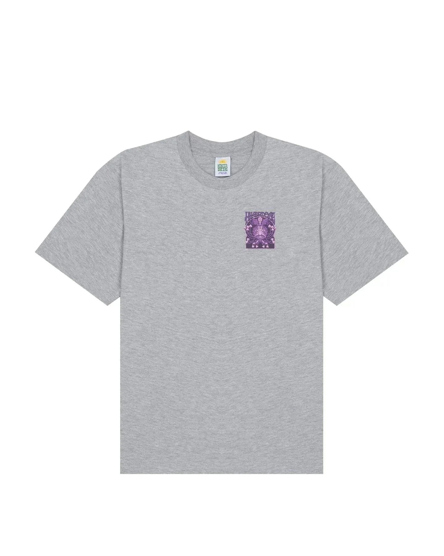 Hikerdelic Green Man SS T-Shirt In Grey Marl - Image 2