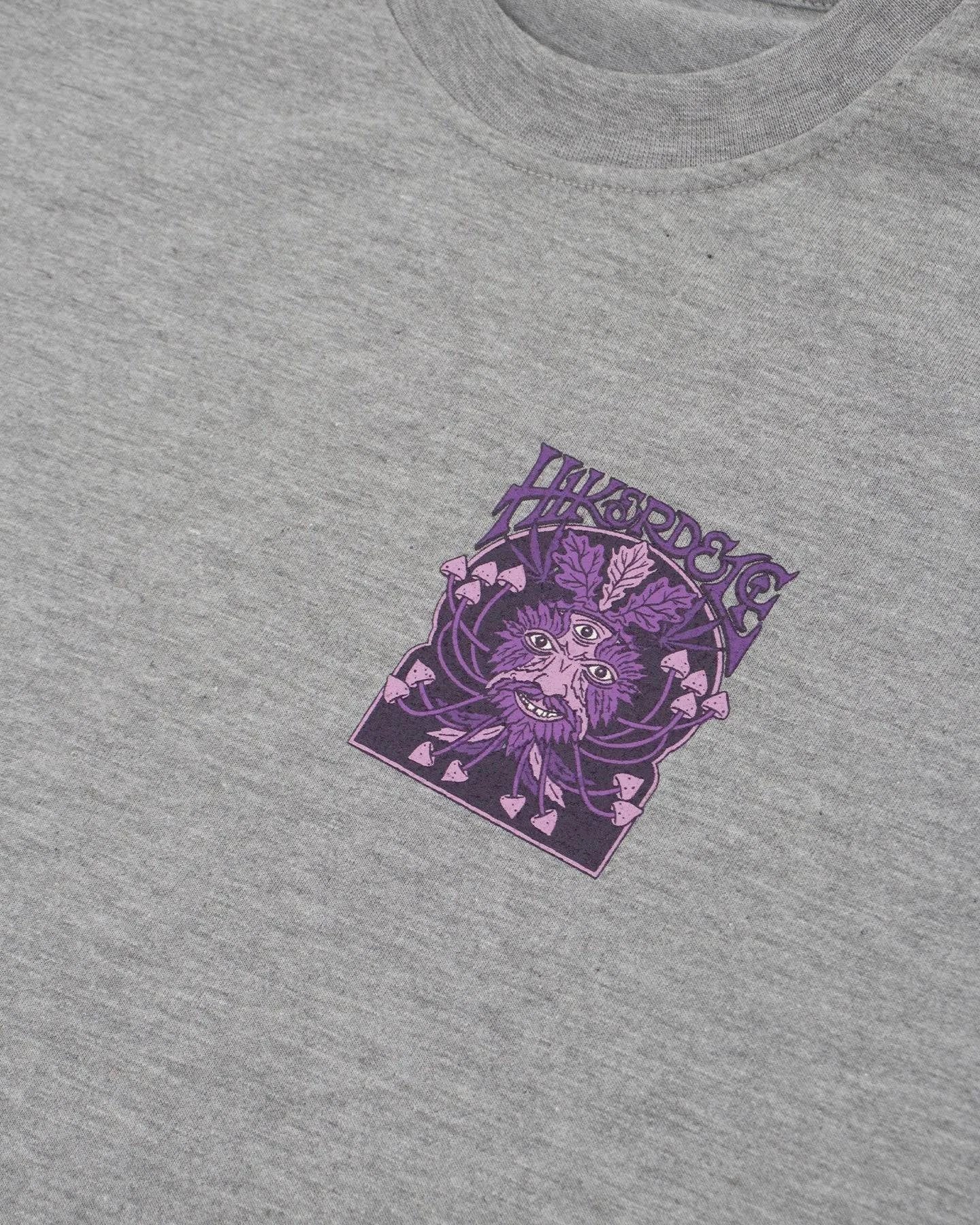 Hikerdelic Green Man SS T-Shirt In Grey Marl - Image 3