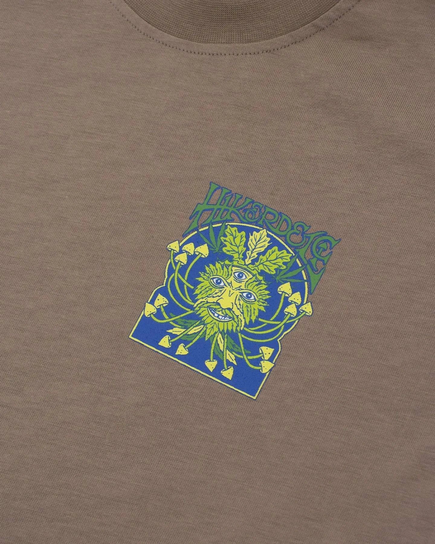 Hikerdelic Green Man SS T-Shirt In Mushroom - Image 3