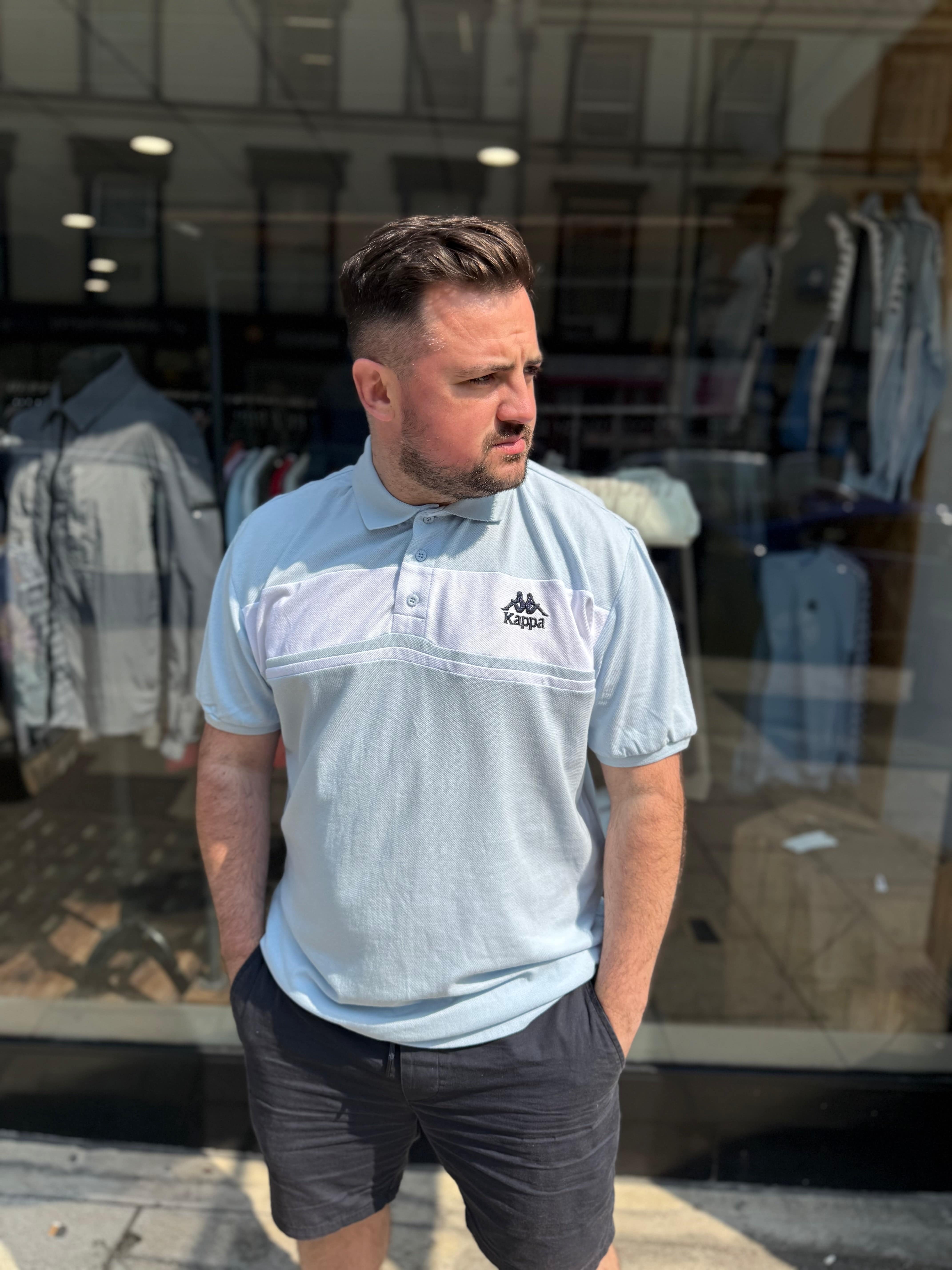 Kappa Urwen Polo Shirt Sky Blue