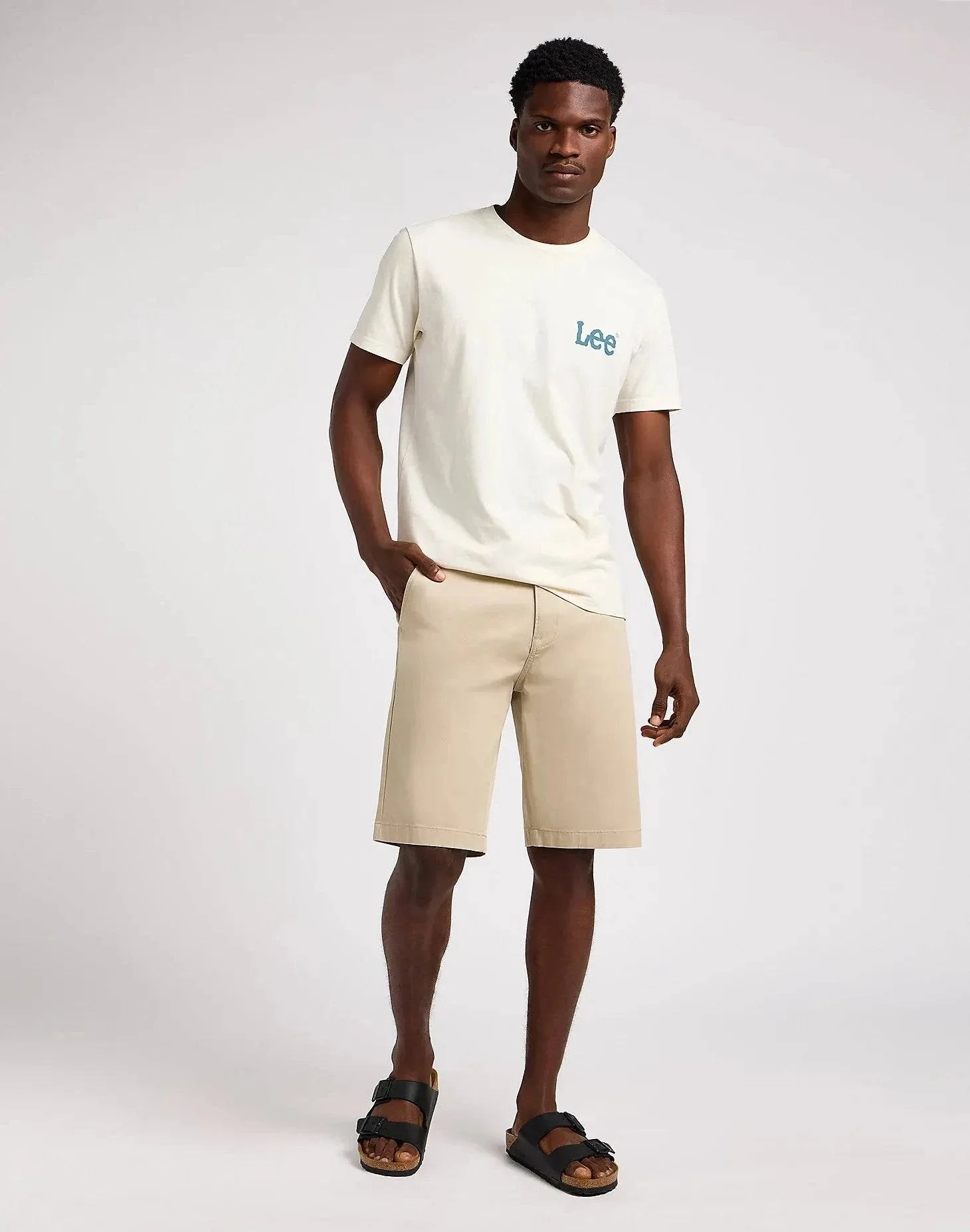 Lee Jean Chino Shorts Stone - Image 3