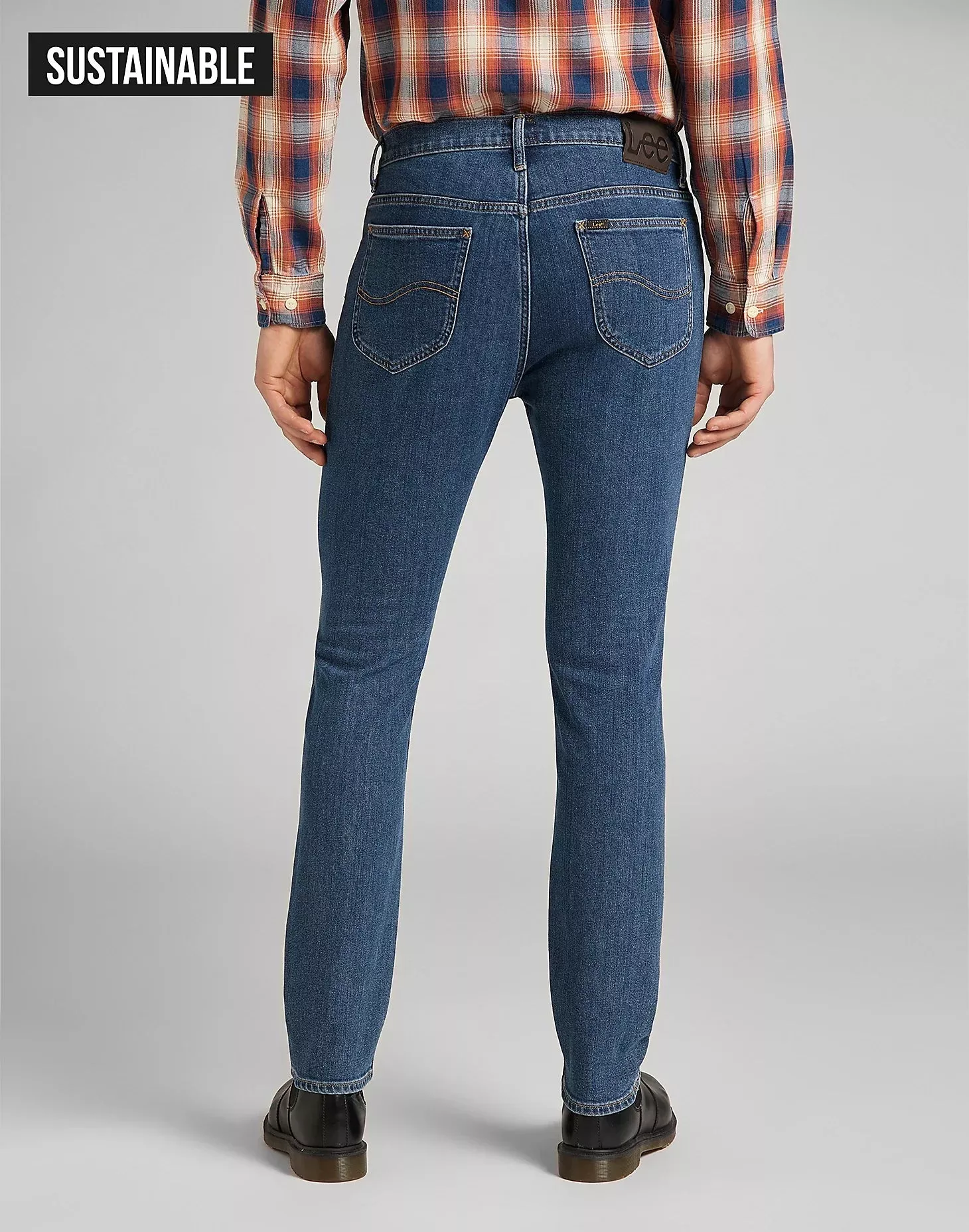 Lee Jeans Rider Slim Fit Jean In Mid Stone Wash - Image 3