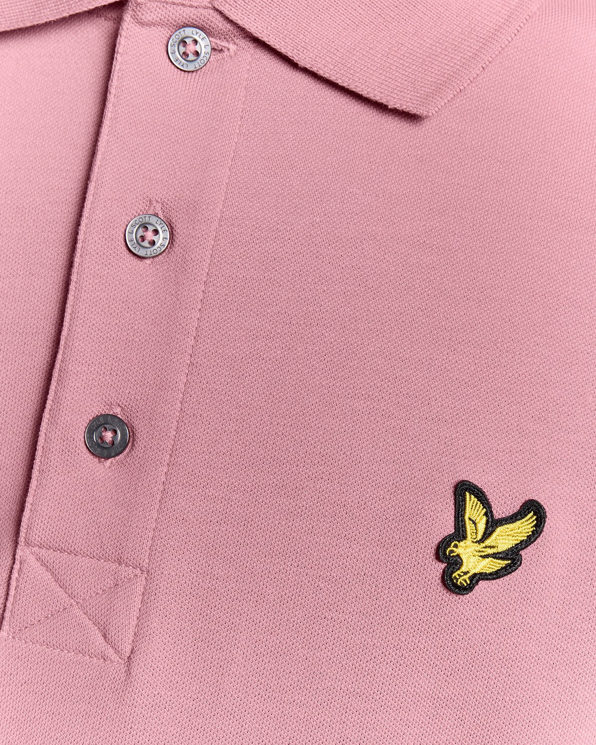 Lyle & Scott Cotton Polo Shirt Garden Rose - Image 3
