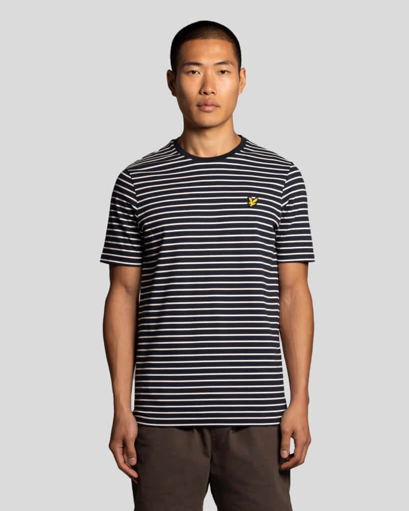 Lyle & Scott Breton T-Shirt Dark Navy/White - Image 2