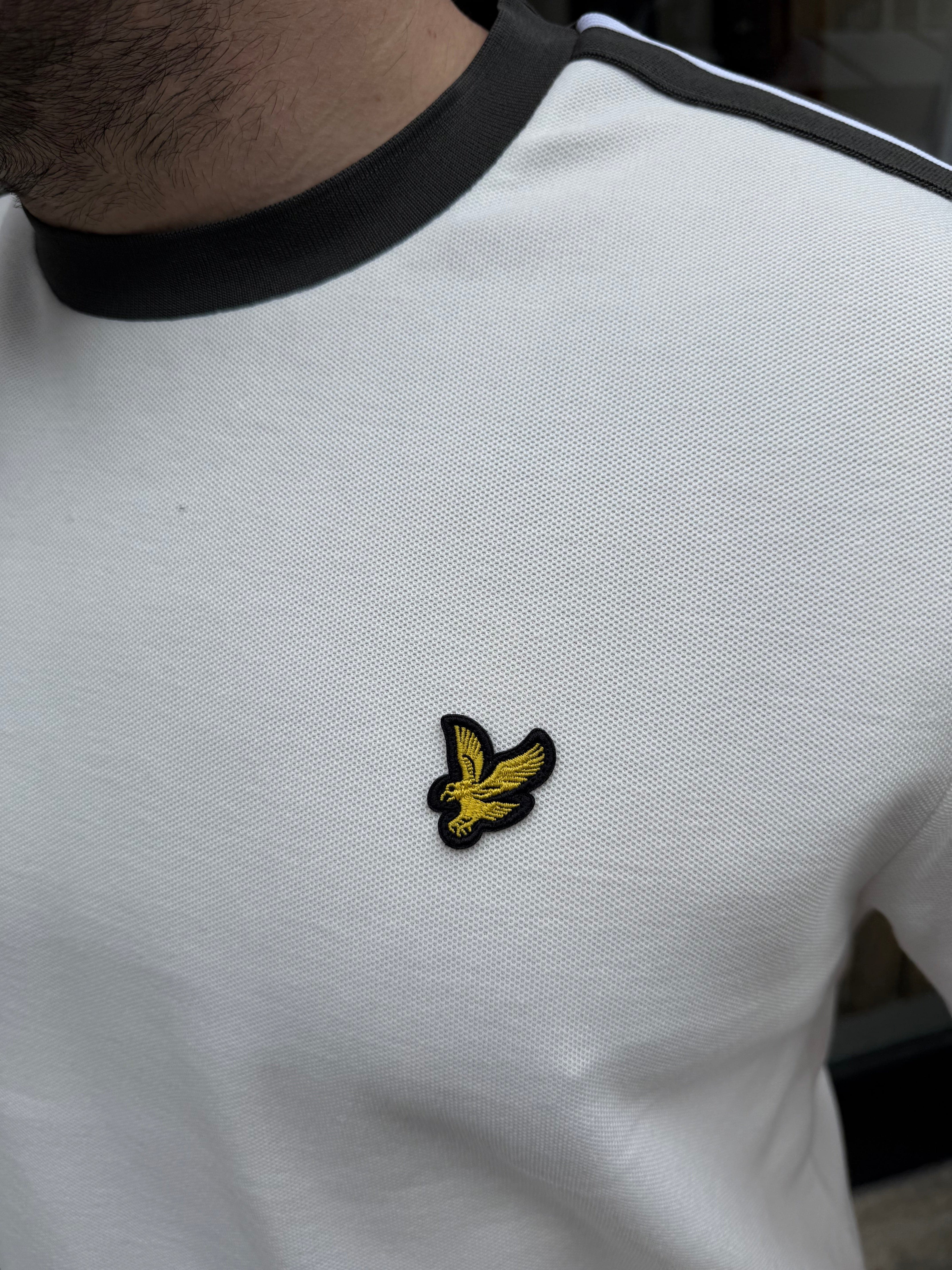 Lyle & Scott Contrast Taped T-Shirt In Natural - Image 2