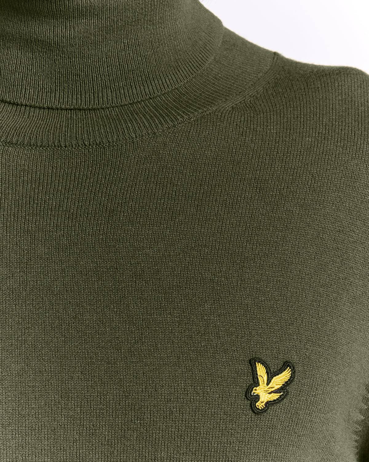 Lyle & Scott Cotton Merino Roll Neck Jumper Deep Depths - Image 2