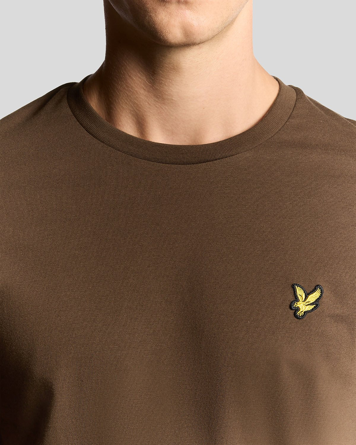 Lyle & Scott Cotton Crew Neck T-Shirt Deep Sepia - Image 3