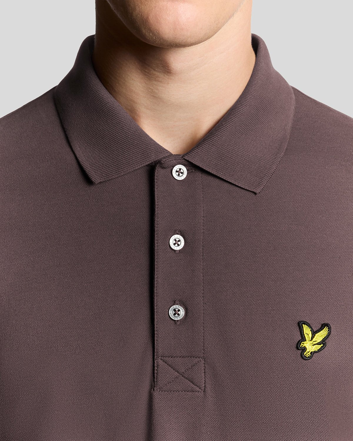 Lyle & Scott Cotton Polo Shirt Espresso - Image 3