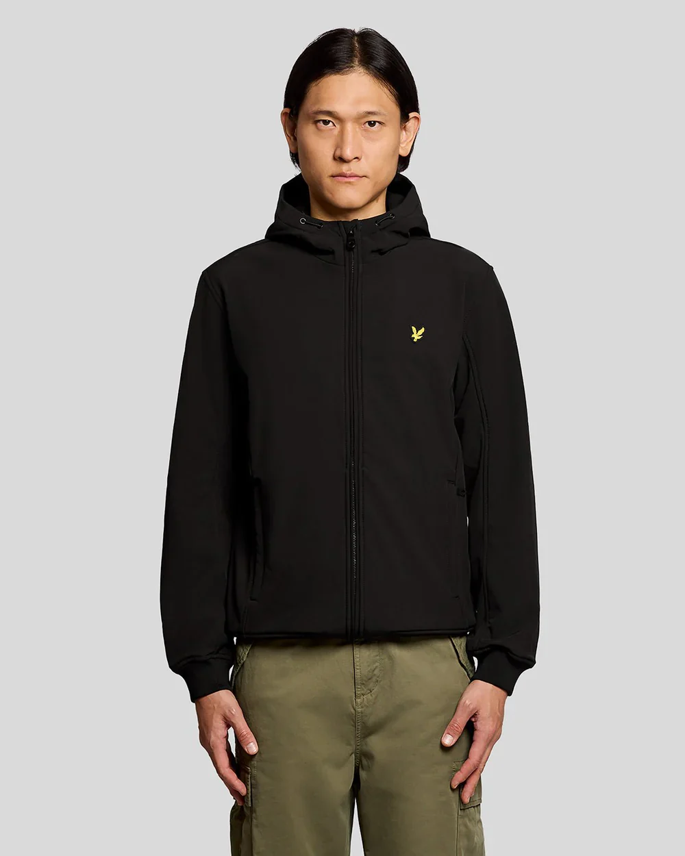 Lyle & Scott Fleece Back Softshell Jacket Black - Image 3