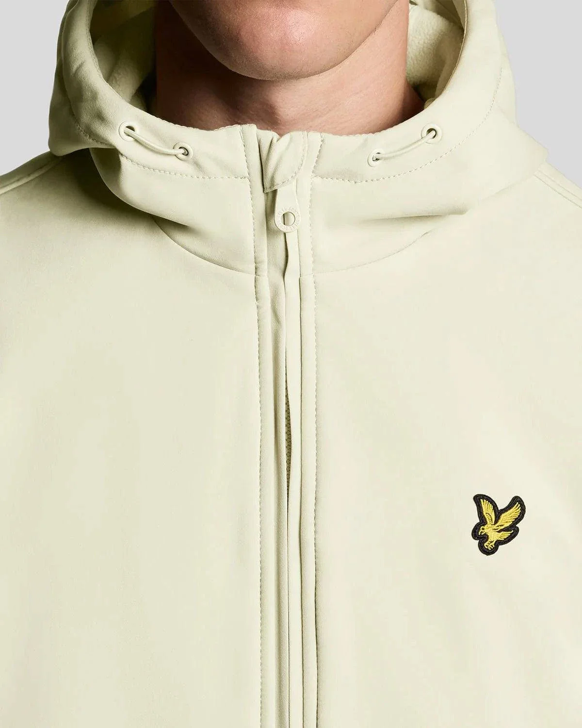 Lyle & Scott Fleece Back Softshell Jacket Grey Taupe - Image 2